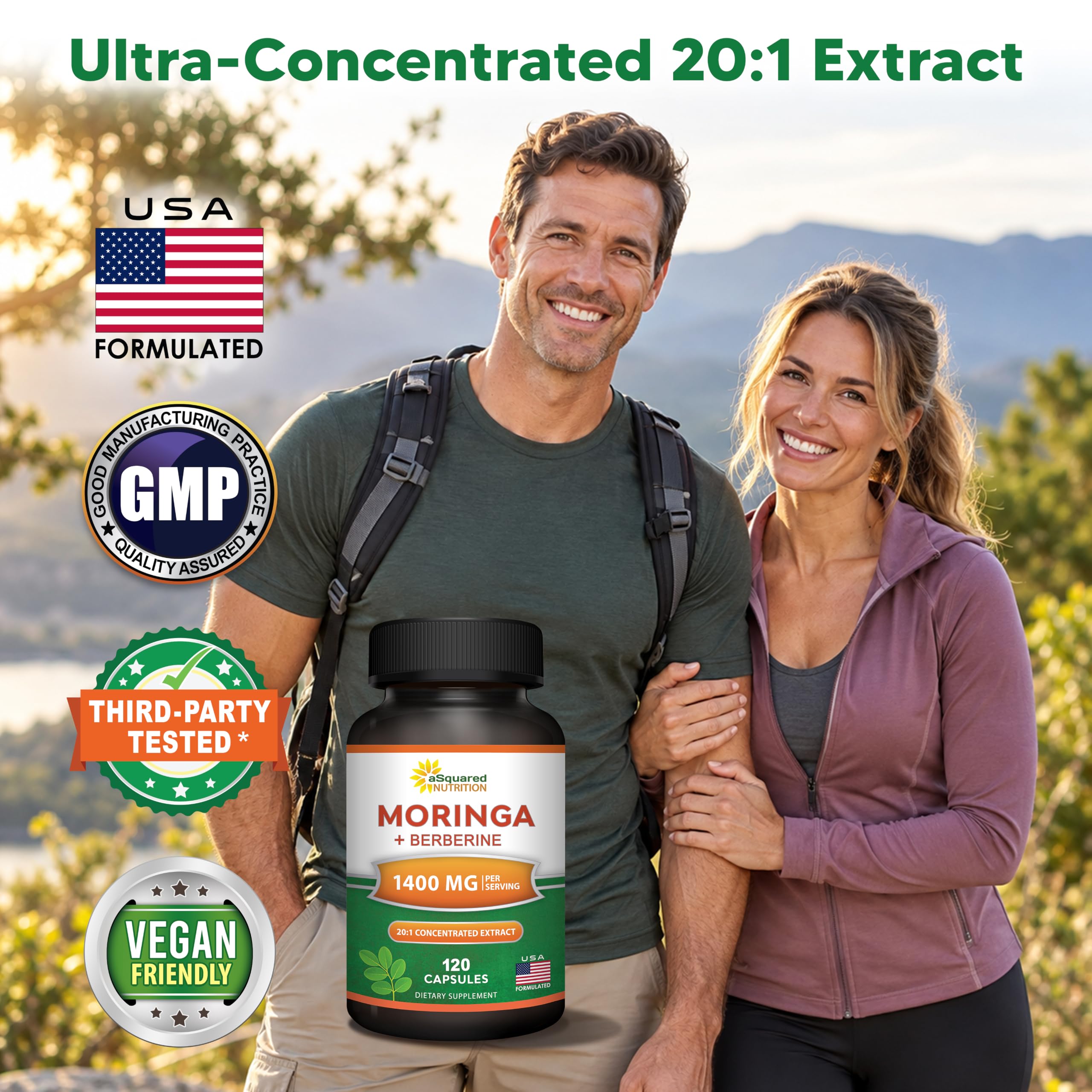 Moringa with Berberine Supplement - 120 Capsules - 1400mg Per Serving — Amazon image 5