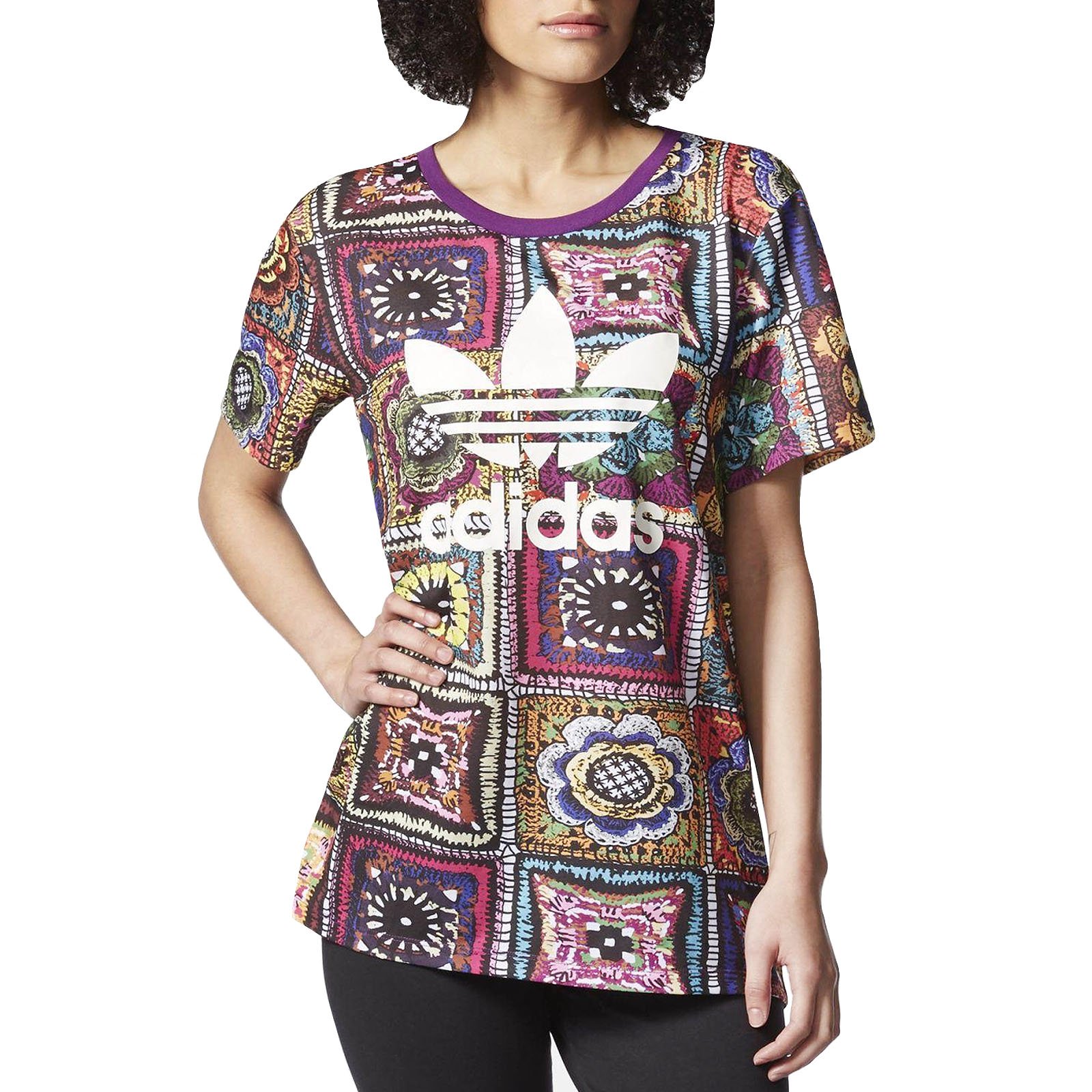 adidas Originals x FARM Womens Crochita Boyfriend T-Shirt