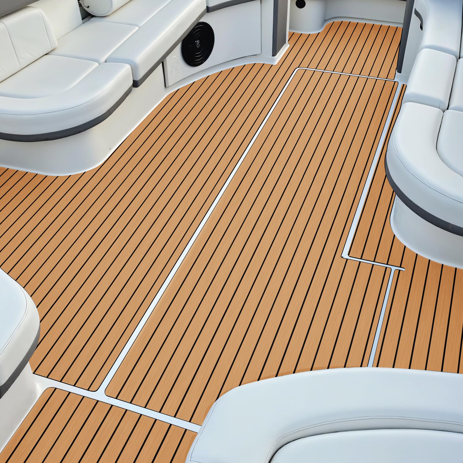 Boot Bodenbelag Eva Schaum Boot Decking Faux Teak Marine Teppich Boot Bodenbelag rutschfeste Selbstklebende Schaum Boot Deck Mat Rolls Blatt, 240x112/90/55/41cm, 120x41cm