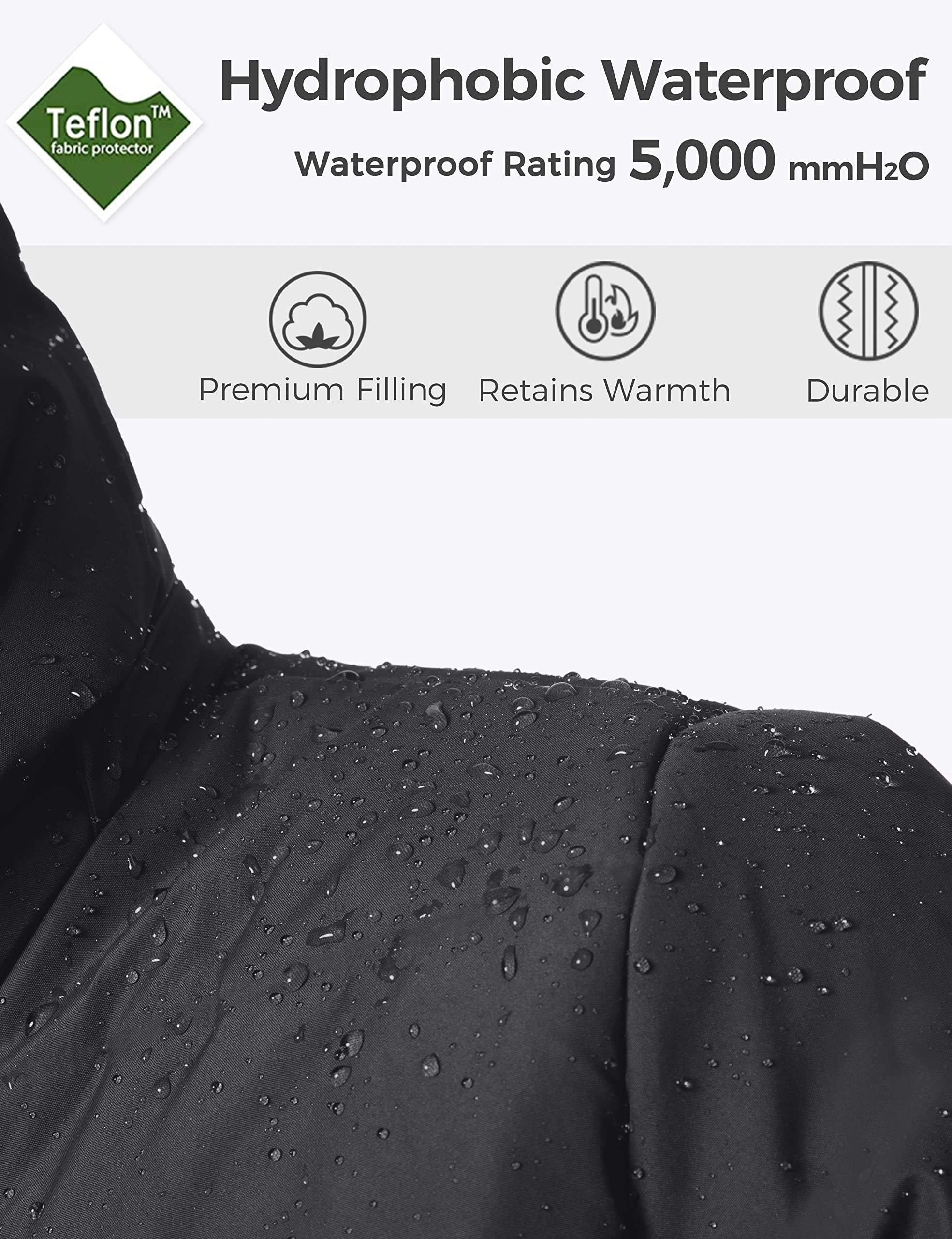Wantdo Cappotto Spesso Caldo Invernale Giacca Media Lunghezza Antivento Parka con Cappuccio in Pelliccia Sintetica Giubbotto Slim Fit Idrorepellente Uomo
