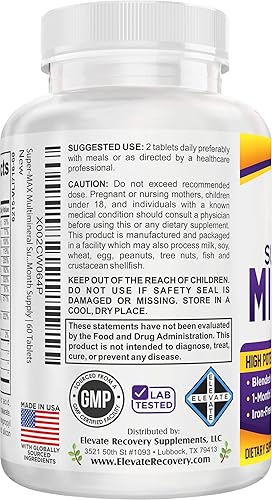 Miniatura 3 de Suplemento multimineral Super-MAX (sin hierro) Multiminerales | Fórmula de minerales multivitamínicos de alta potencia (todo en 1) | Complejo