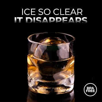 True Cubes Clear Ice Sphere Maker | with Storage Bag | BPA-Free Mold