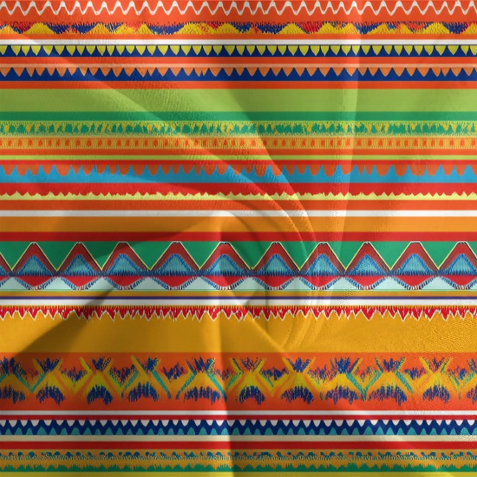 Ethnisches Muster 3-teiliges Pflegeleichtes Polyester BuntBohoStyle Kinderbettwäscheset, 2 Kissenbezug, Unsichtbarer Reißverschluss, Babysicher & Gifffrei King（220x240cm）
