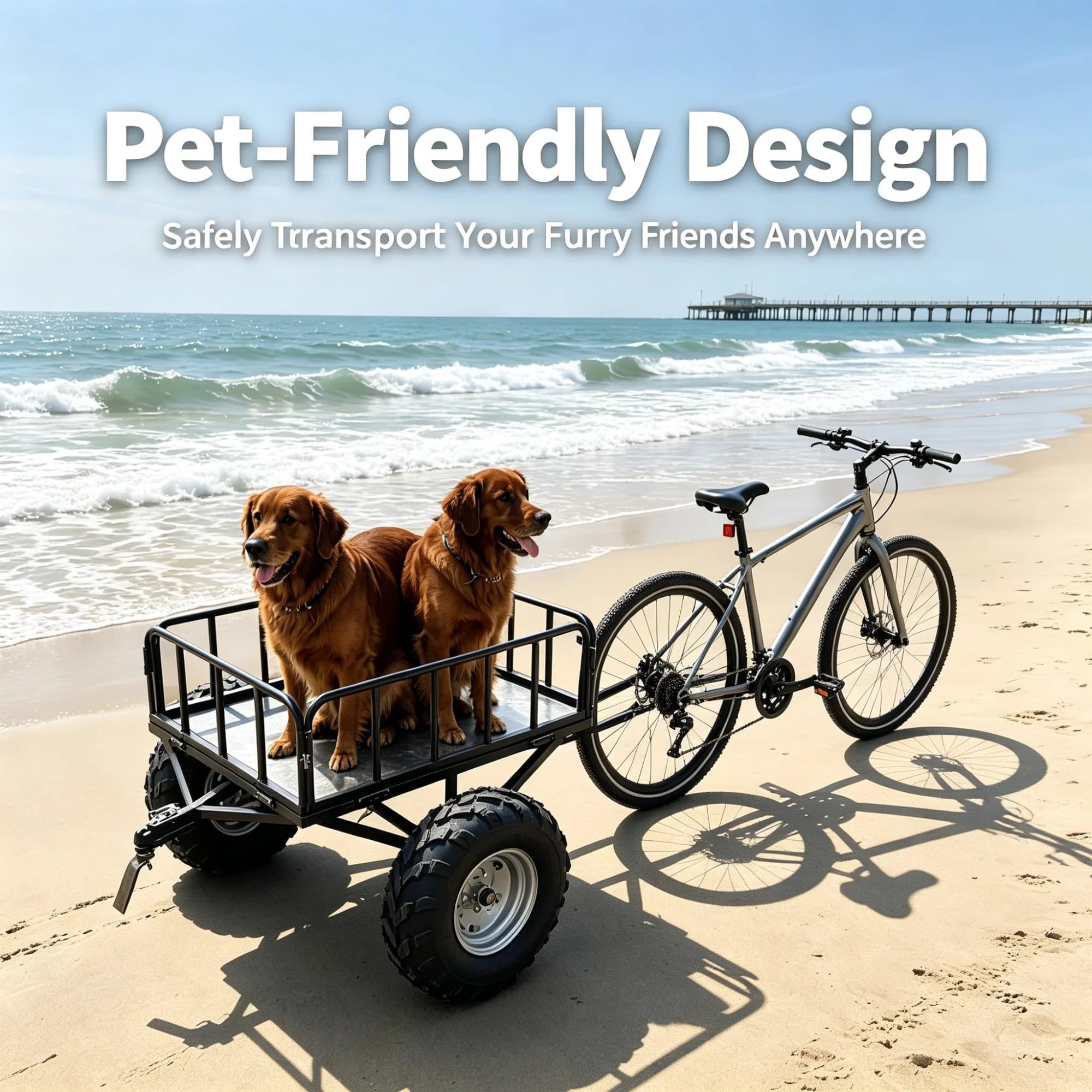 Remorque de Vélo à Roue Unique – Transporteur Tout-Terrain pour Vélos Électriques et Voyages