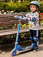 Vista 8 de Scooter for Kids Ages 3+, Kids Kick Scooter with Led Light Up, Girly Pink Scooter with 3 Levels Adjustable, Lightweight Foldable Scooter for