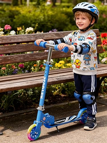 Miniatura 8 de Scooter for Kids Ages 3+, Kids Kick Scooter with Led Light Up, Girly Pink Scooter with 3 Levels Adjustable, Lightweight Foldable Scooter for