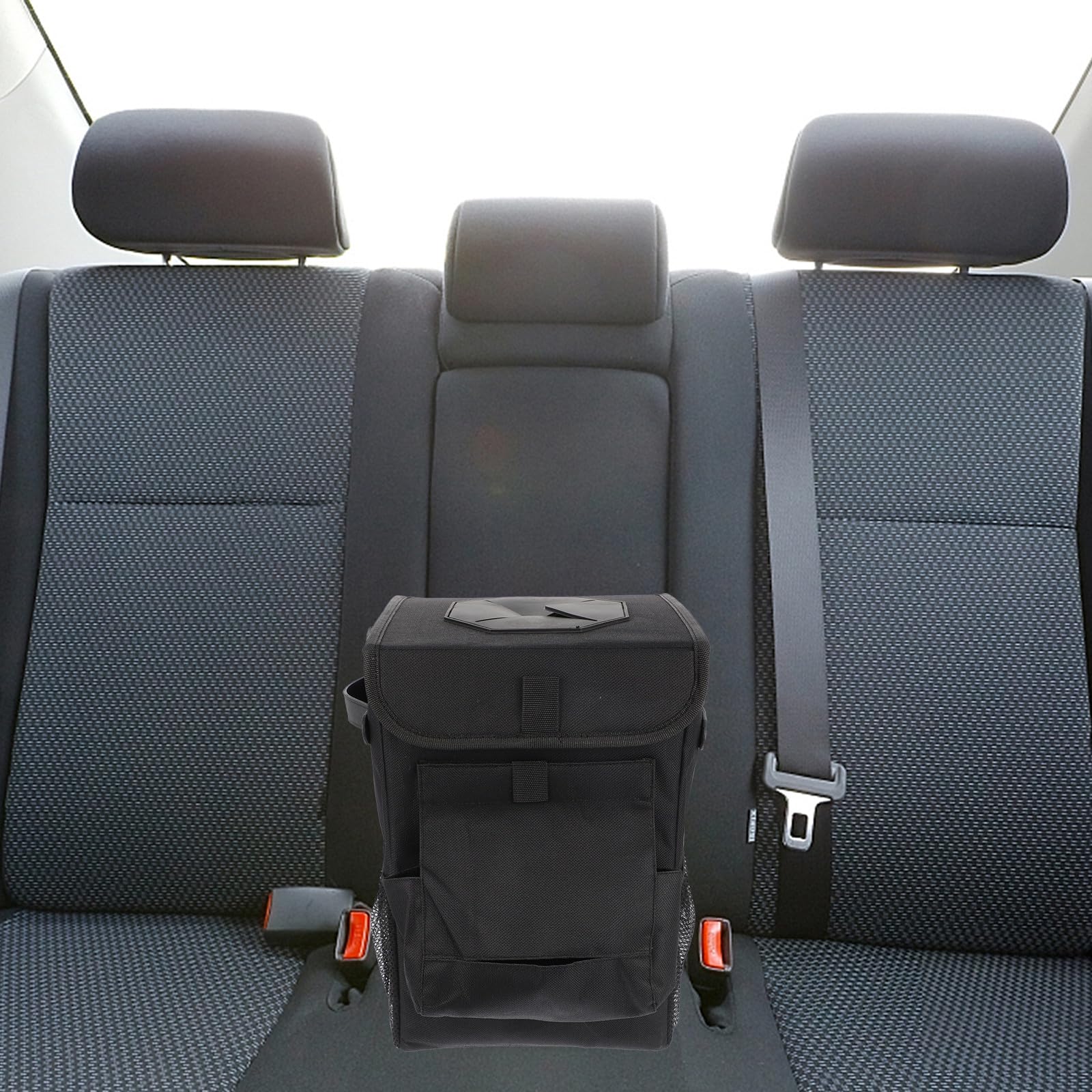 Abfalleimer Faltbarer Seitlichen aus Oxford Stoff Auto Netzfächern Vorderer Stofftasche Hängend oder Stehend für Auto Konsole und Boden