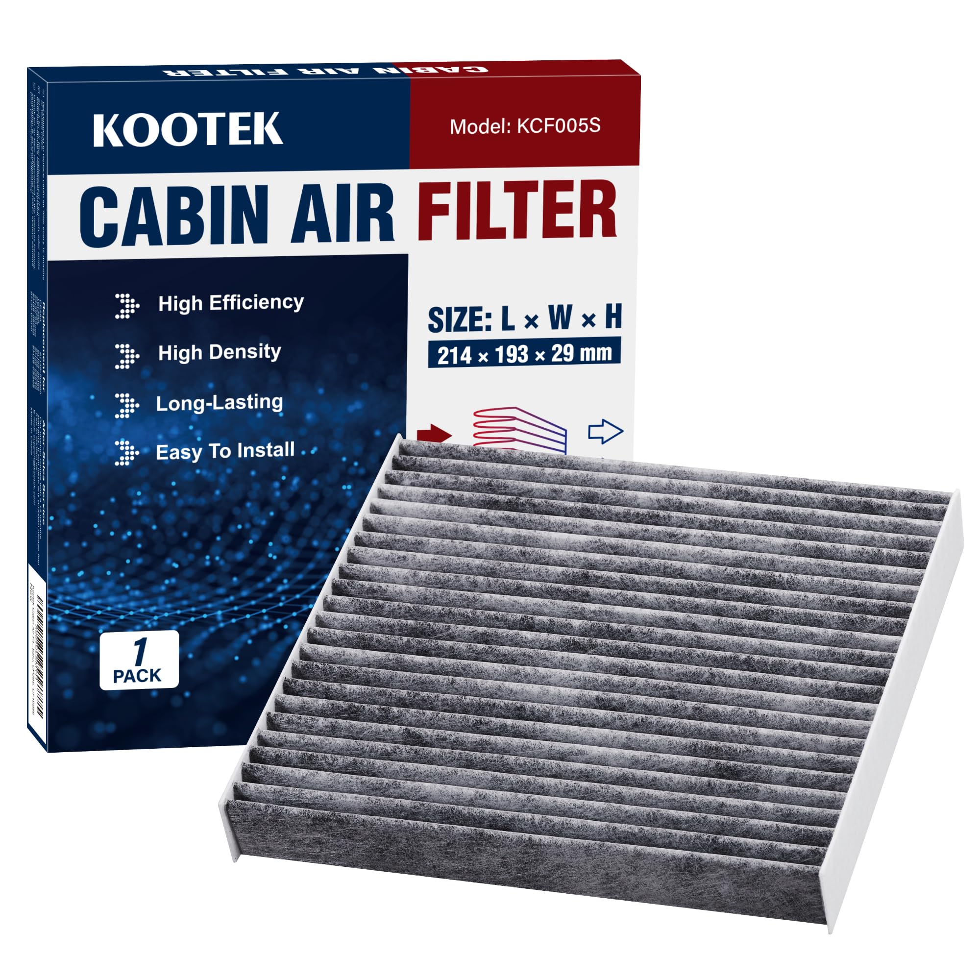 Kootek Cabin Air Filter with Activated Carbon