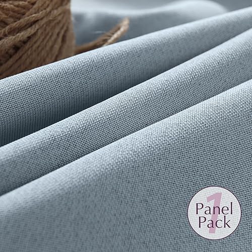 Miniatura 3 de jinchan - Cortina 100% opaca de 90pulgadas de largo, de lino sintético, con aislamiento térmico y ojales en la parte superior, para sala de estar y