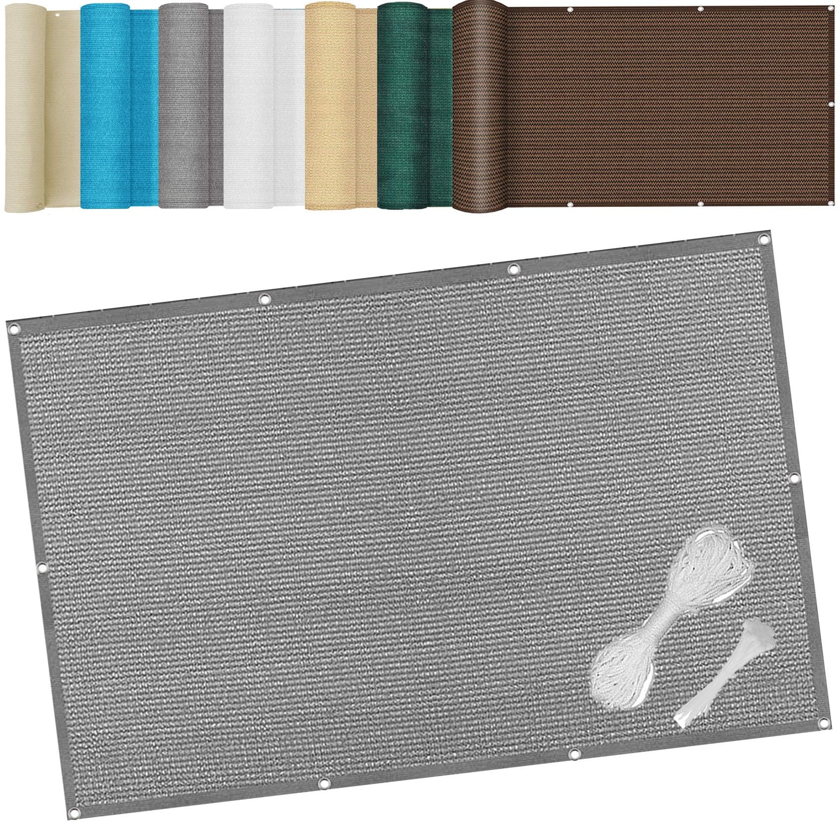 Voile d'ombrage rectangulaire 2x3,5m gris opaque pour protéger votre jardin du soleil