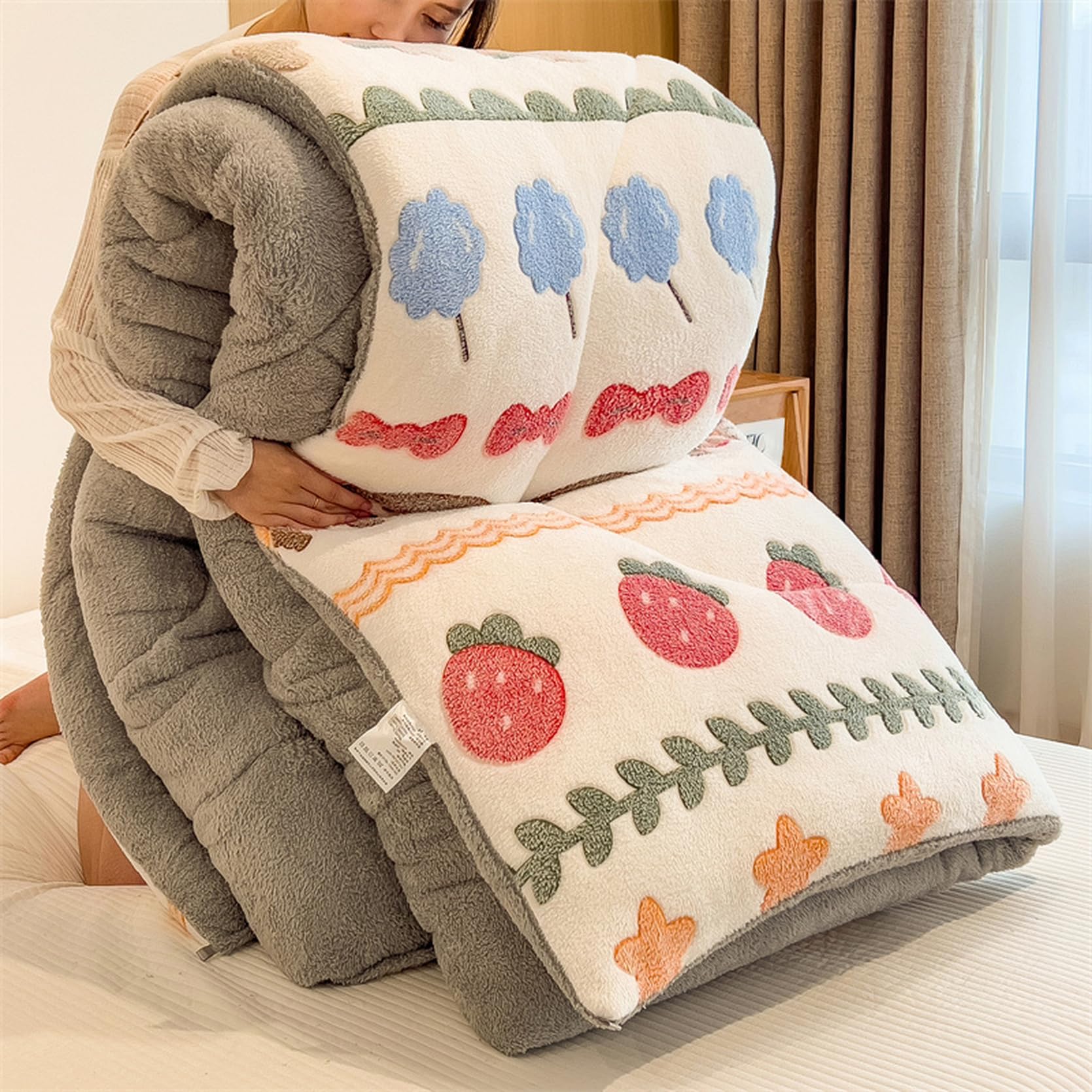 Amazon｜SCTX 毛布 シングル ダブル ふわふわ もこもこ 180x220cm