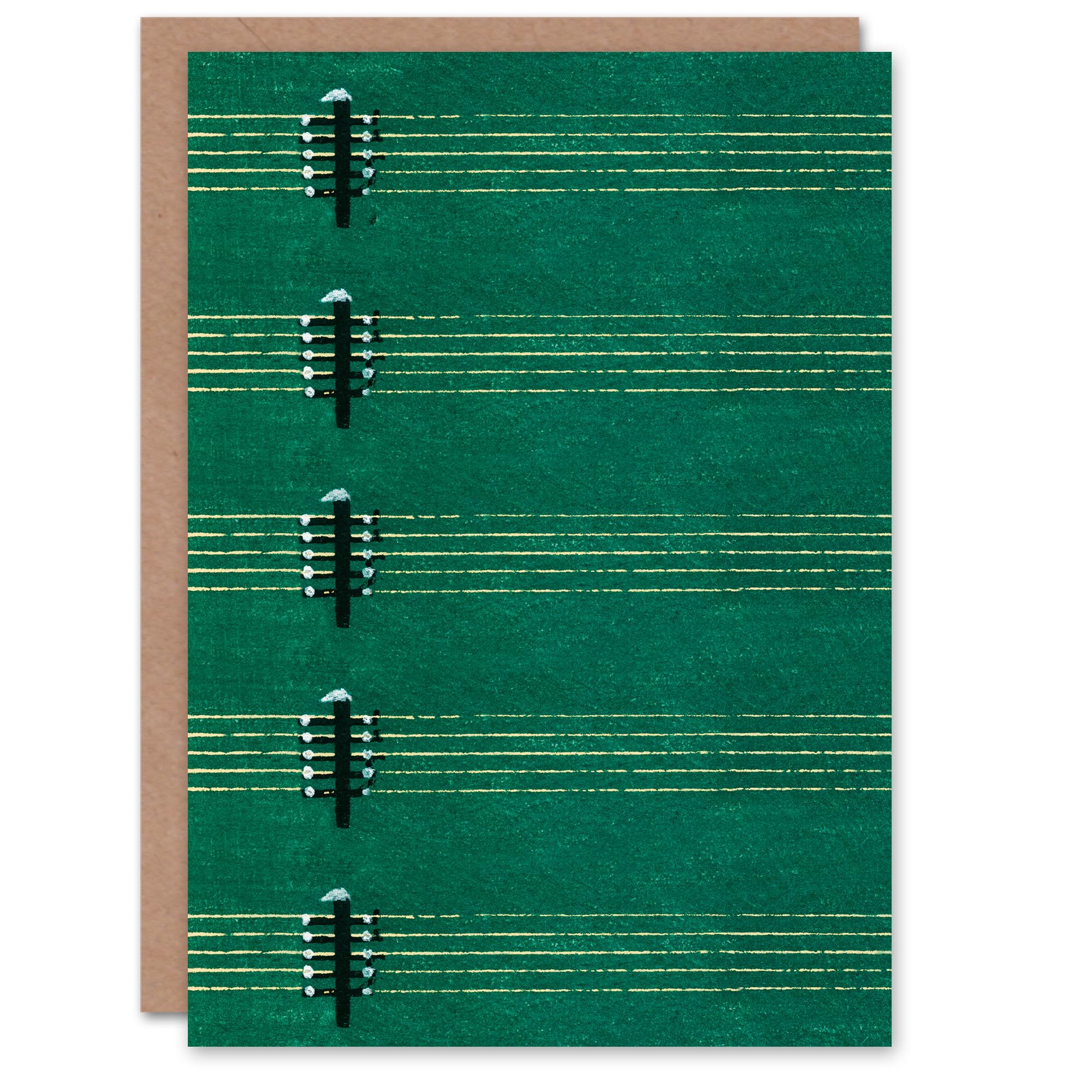 Artery8 Furuya Korin Japanese Art Card Vintage Lute Strings Pattern