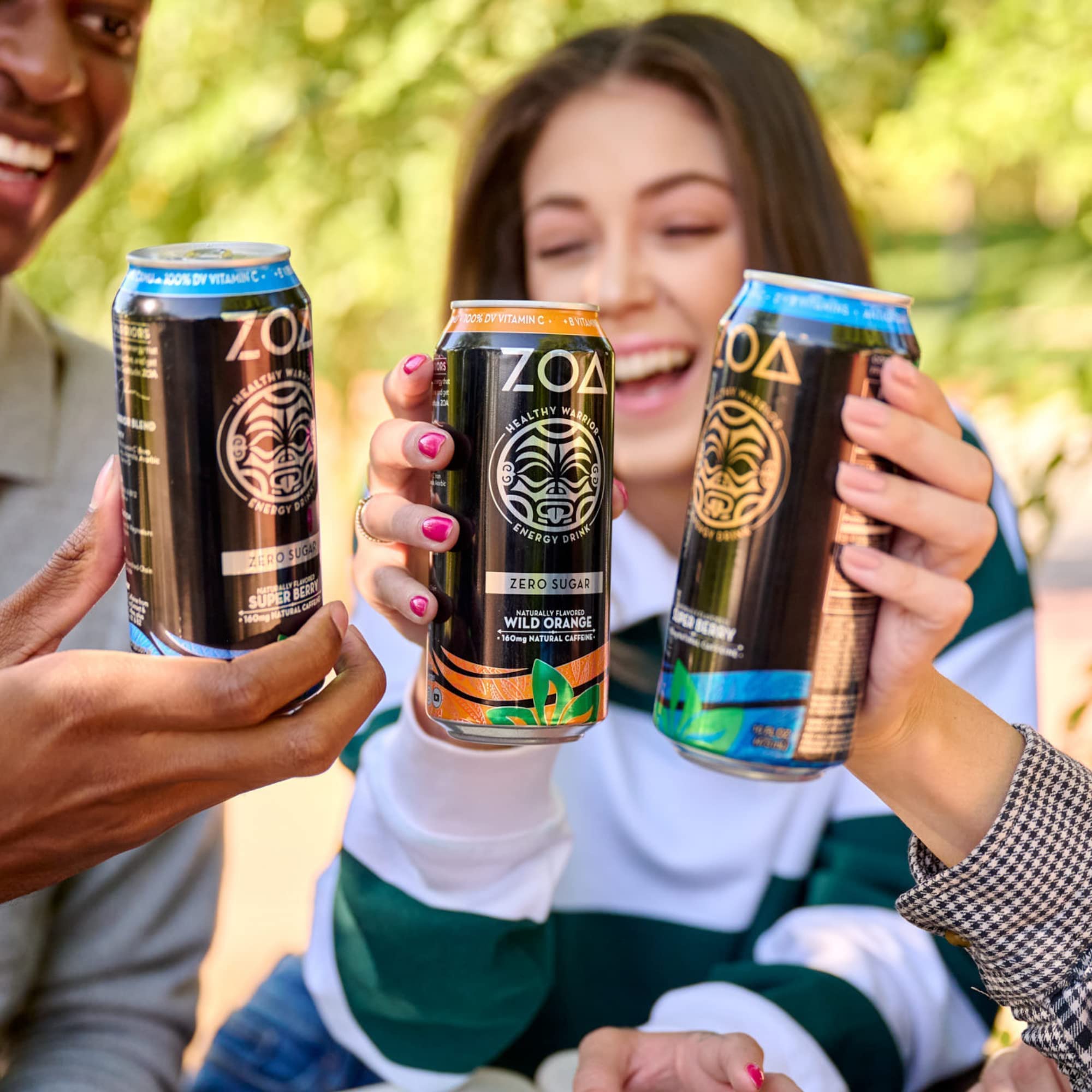 ZOA Zero Sugar Energy Drink, Wild Orange & Super Berry Bundle, 16 fl