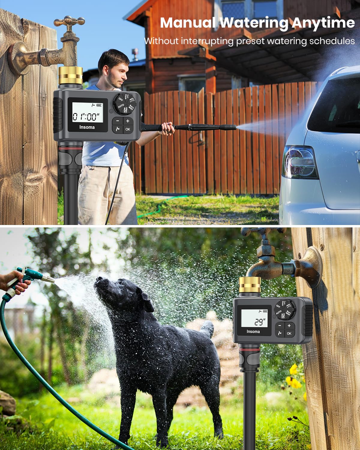 Timer węża, timer zraszacza na zewnątrz do węża ogrodowego kran