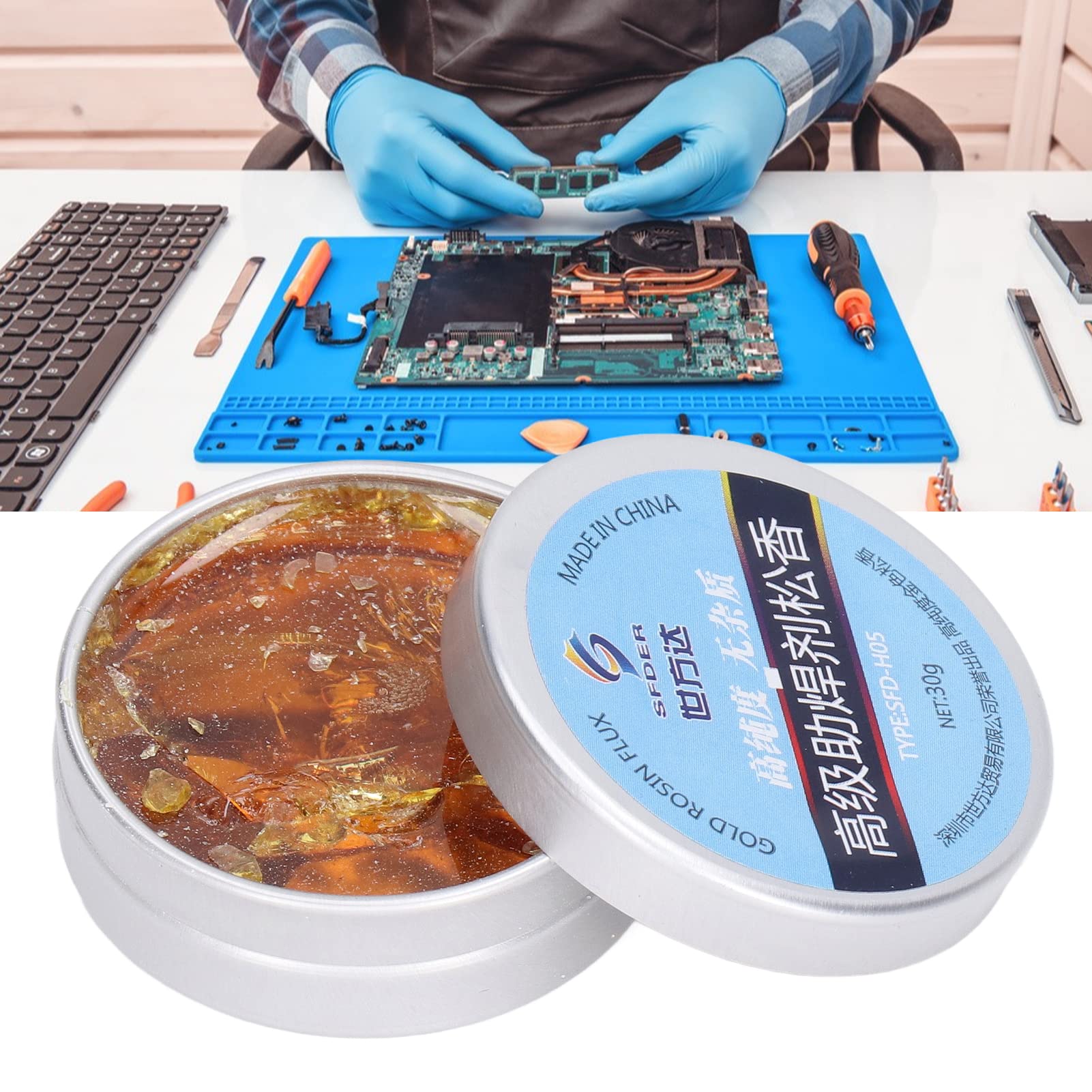 Solder Flux High Purity Mobile Phone Computer Repair Manufacturing Rosin Soldering Flux Paste 30g SFD H05