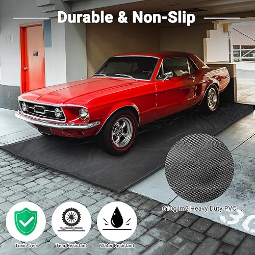 Miniatura 6 de Yescom Tapete de contención (7 pies 9 pulgadas x 16 pies), antideslizante, resistente al agua, para autos, SUV, protección contra la nieve, la