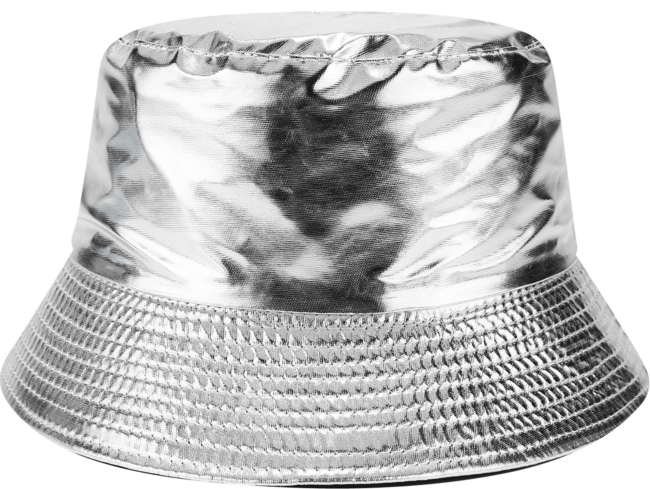 Joylife Metallic Bucket Hat Trendy Fisherman Hats Unisex Reversible Packable Sun Cap