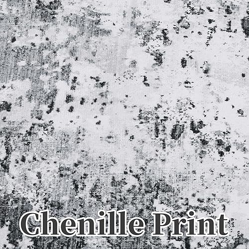 Miniatura 5 de Alfombra de área abstracta de 5 x 7 pies para sala de estar, lavable a máquina, alfombra delgada plegable para dormitorio, de pelo bajo