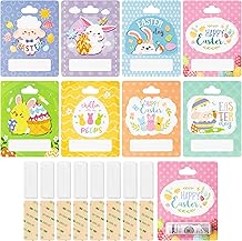 Xqumoi Easter Money Holders for Cash Gift - 8 Sets Bunny Egg Happy Easter Cards Ornaments Party Favors Decoration Basket Stuffers Tag Card DIY Holiday Surprise Gift