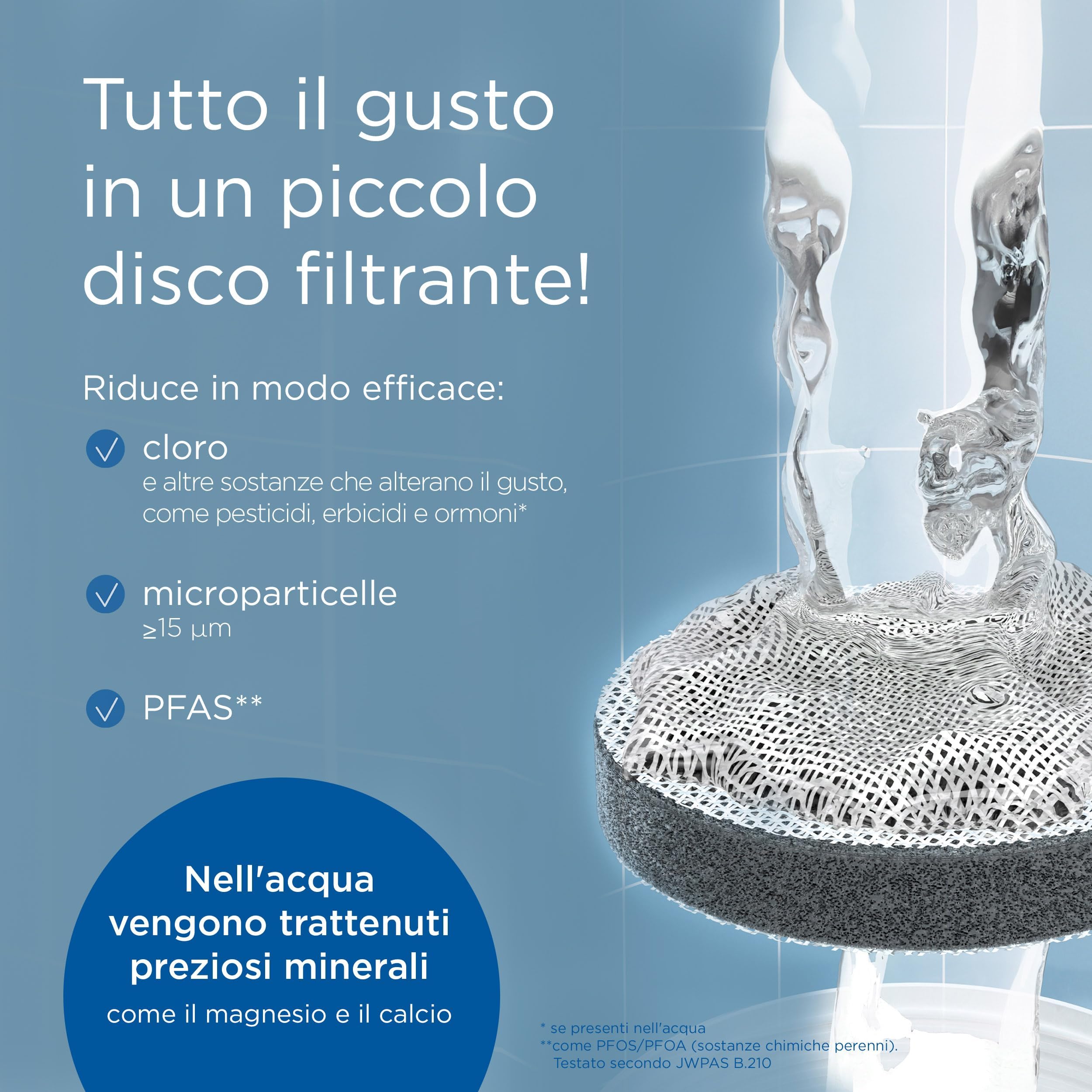 BRITA MicroDisc confezione da 3 - Dischi filtranti di ricambio per bottiglie e borracce filtranti BRITA: riducono PFAS, cloro, microparticelle e altre impurità