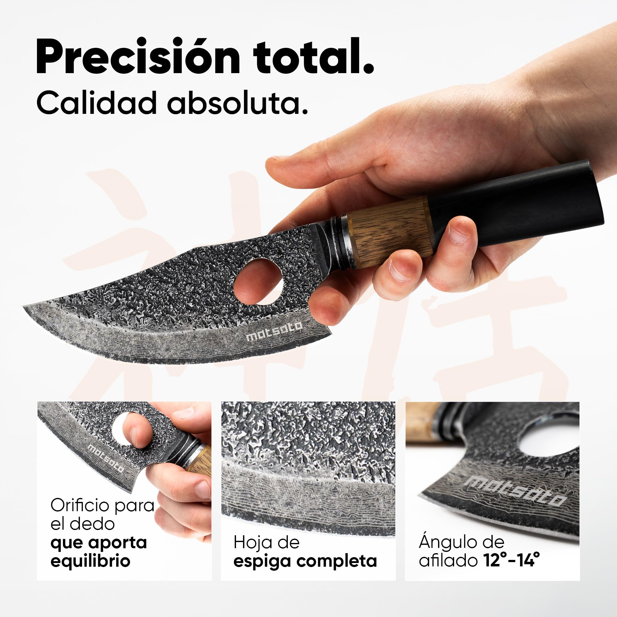 Matsato Osuren Cuchillo de Cocina, Hoja de Acero Japonés | Hoja 16 cm, ángulo 12-14°. Mango de pakka y acacia. Lavado a mano.