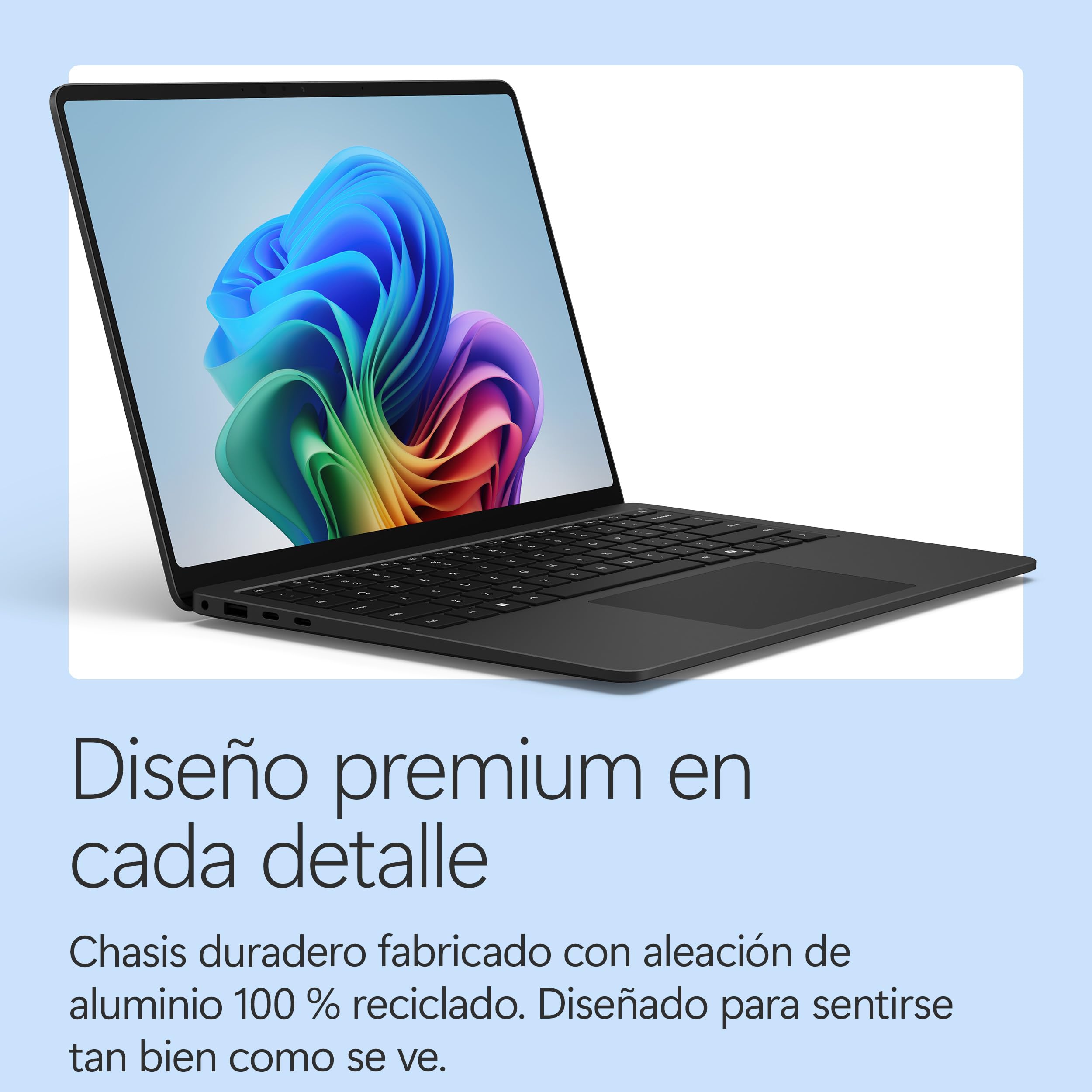 Microsoft Surface Laptop | 13.8" LCD | Snapdragon X2 Plus (10 Core) | 16GB de RAM | SSD 512GB | Negro | Windows 11 Home | Último Modelo (8ª edición)