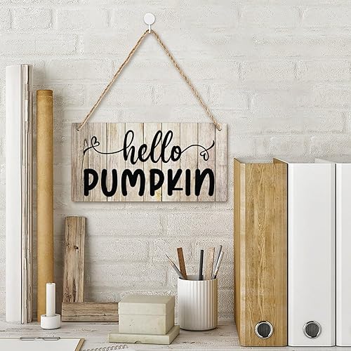 Vista 67 de Letrero decorativo para puerta delantera, decoración rústica de bienvenida de otoño para colgar en la pared, placas de madera para porche de granja