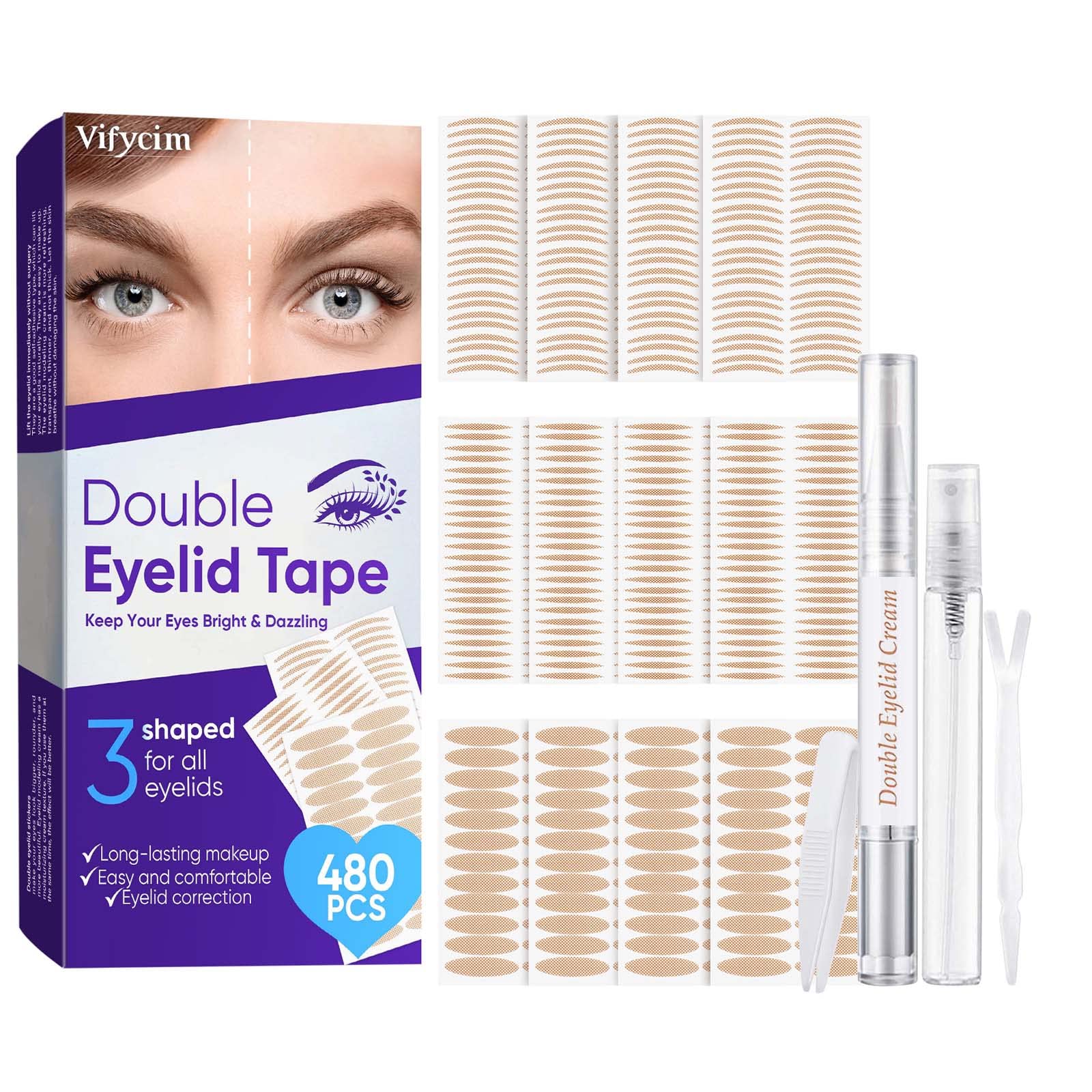 Buy EyelidTape 480PCSEyelidLifterStrips EyelidTapeforHoodedEyes