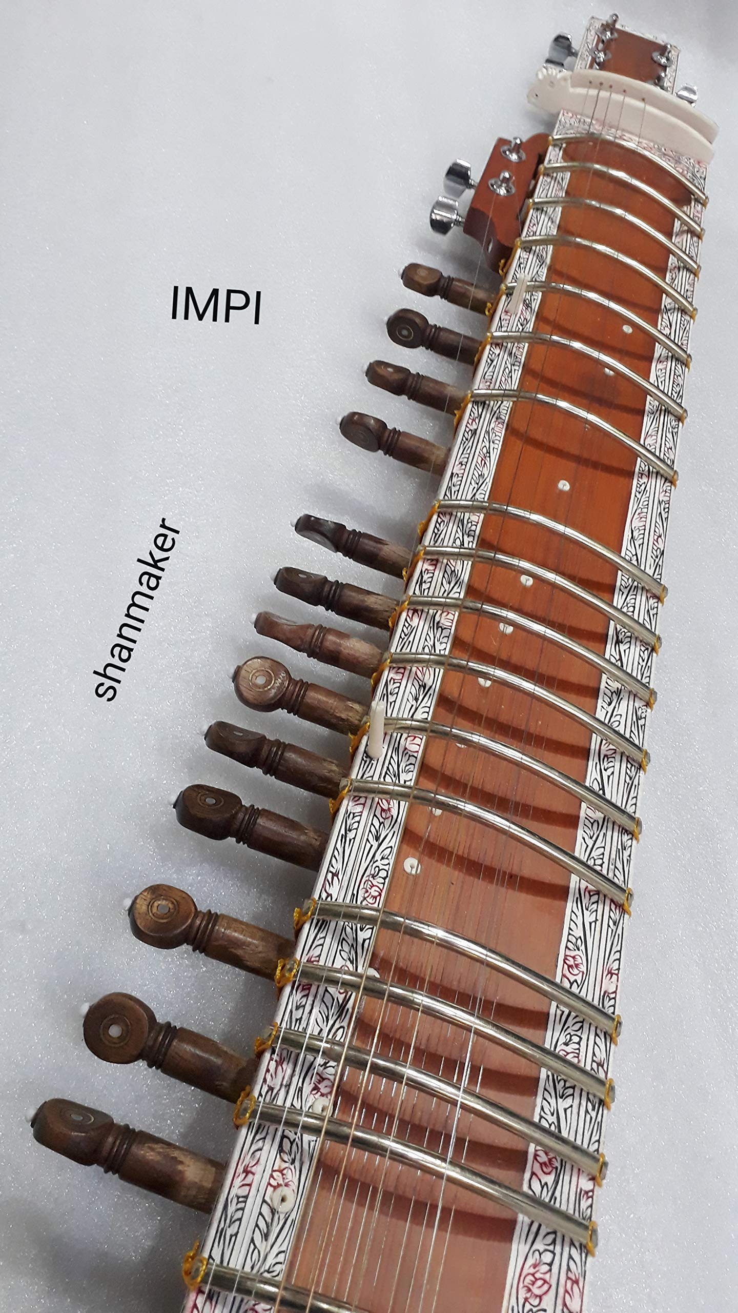Sitar professionale da concerto di qualità, semi elettrico ben stagionato, fatto a mano