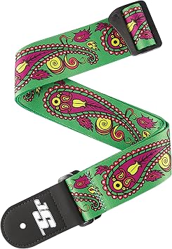 DAddario 50MM Js Strap, Paisley Green 50JS13