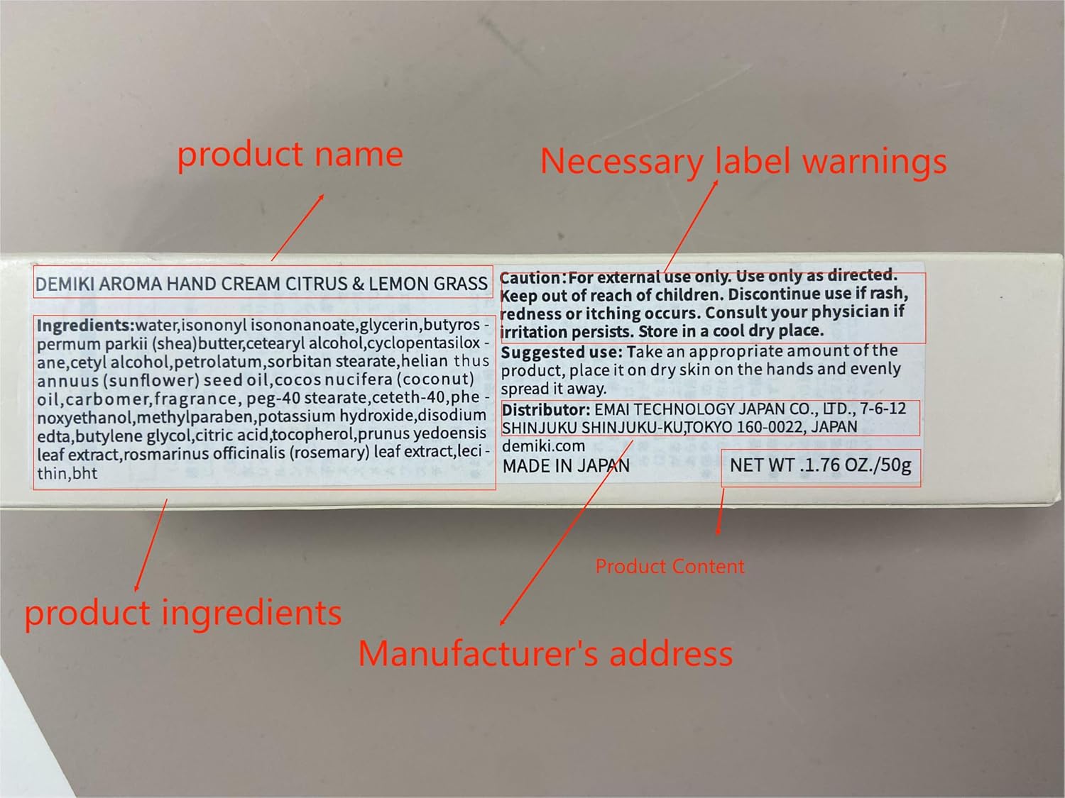 DEMIKI Shea Butter Hand Cream for Dry Cracked Hands | Japanese Skin Care Hand Lotion with Shea Butter, Coconut Oil | Hand Cream for Women | Travel Essentials | Travel Size 50g/1.7fl. oz - Image 8