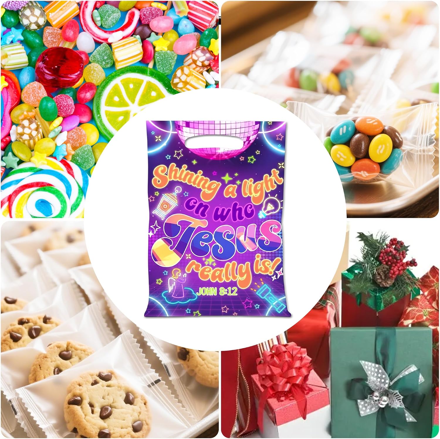 2026 VBS Decorations Gift Bags, Purple Shining a Light Candy Treat Gifts image 3
