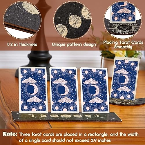 Miniatura 6 de Juexica Tarot Tarot Tarot soporte de madera para tarjetas de lugar, juego de caja de tarot, accesorios de lectura, exhibición para herramientas de