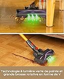 VACTechPro Cordless Vacuum Cleaner, 35KPA 6-in-1 Stick Vacuum, Up to 45Mins Runtime Lightweight Vacuums with Detachable Battery, for Hardwood Floor Carpet Car Pet Hair (Yellow) - 4