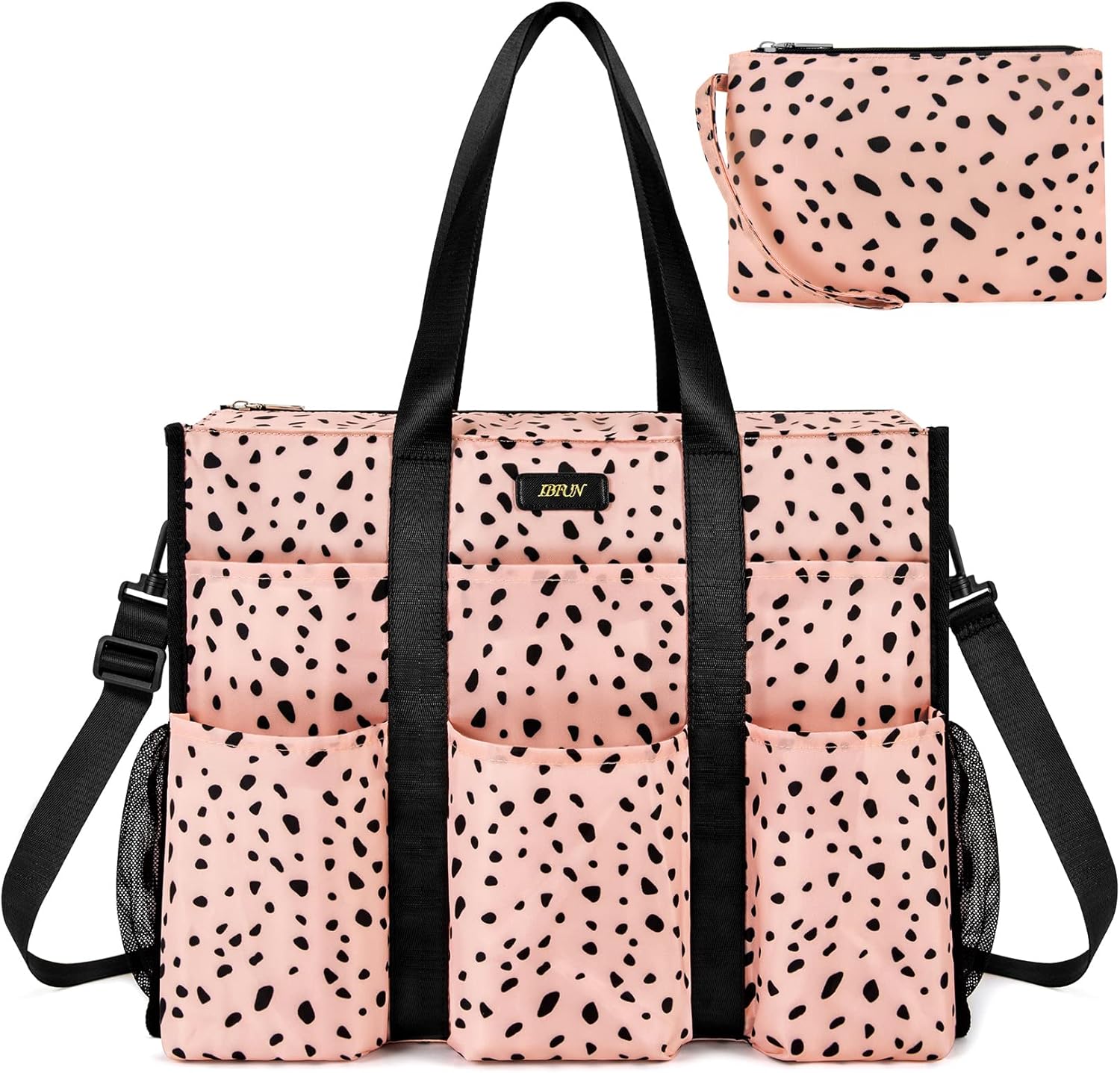 IBFUN Utility Tote Bag with 14/24 Pockets Zip Top Teacher Tote Bag for Teacher/Work Women IBFUN Utility Tote Bag with 14/24 Pockets Zip Top Teacher Tote Bag for Teacher/Work Women