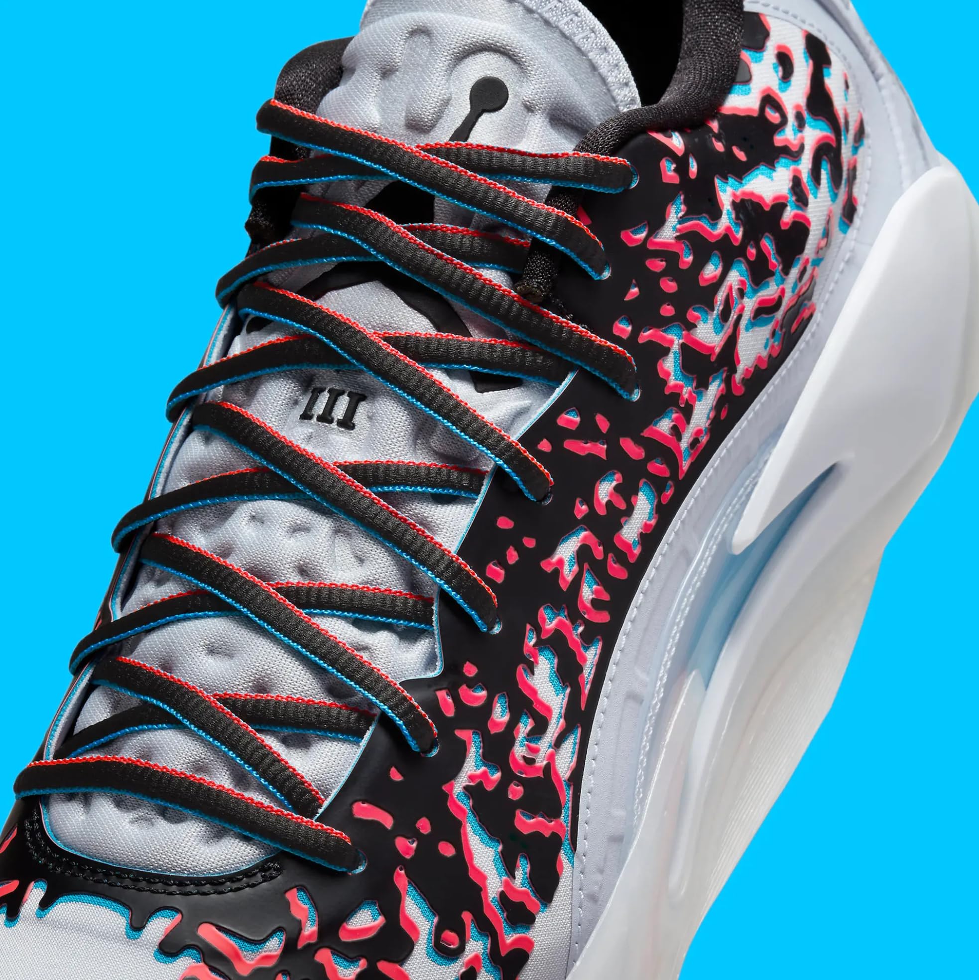 Jordan Zion 3 NRG 3D Shoes- Football Grey/Flash Crimson/Chlorine Blue/Black Basketball Shoes Jordan Zion 3 Z-3D Football Grey-Black  main image 2