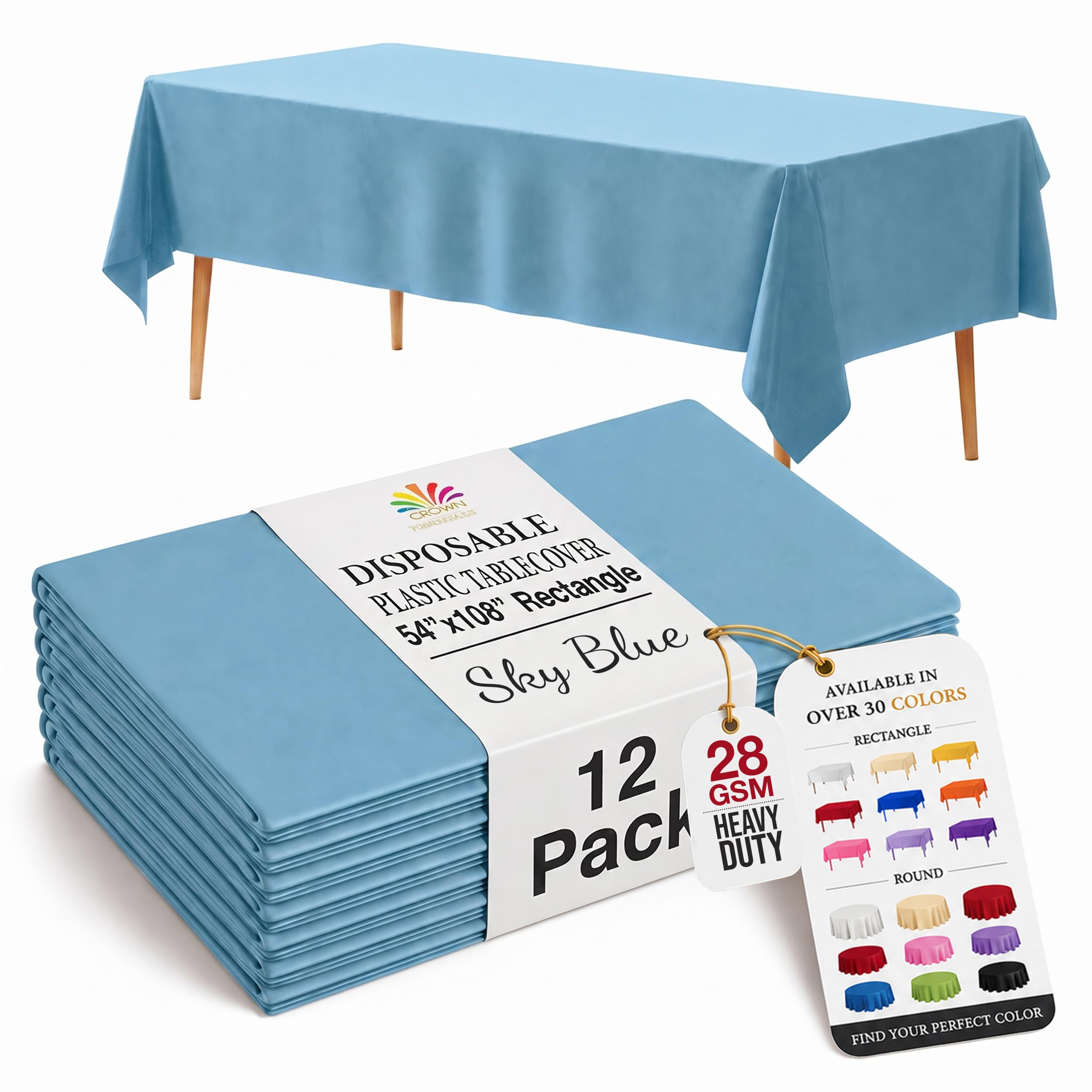 Exquisite 12 Pack Premium Tablecloth Rectangle