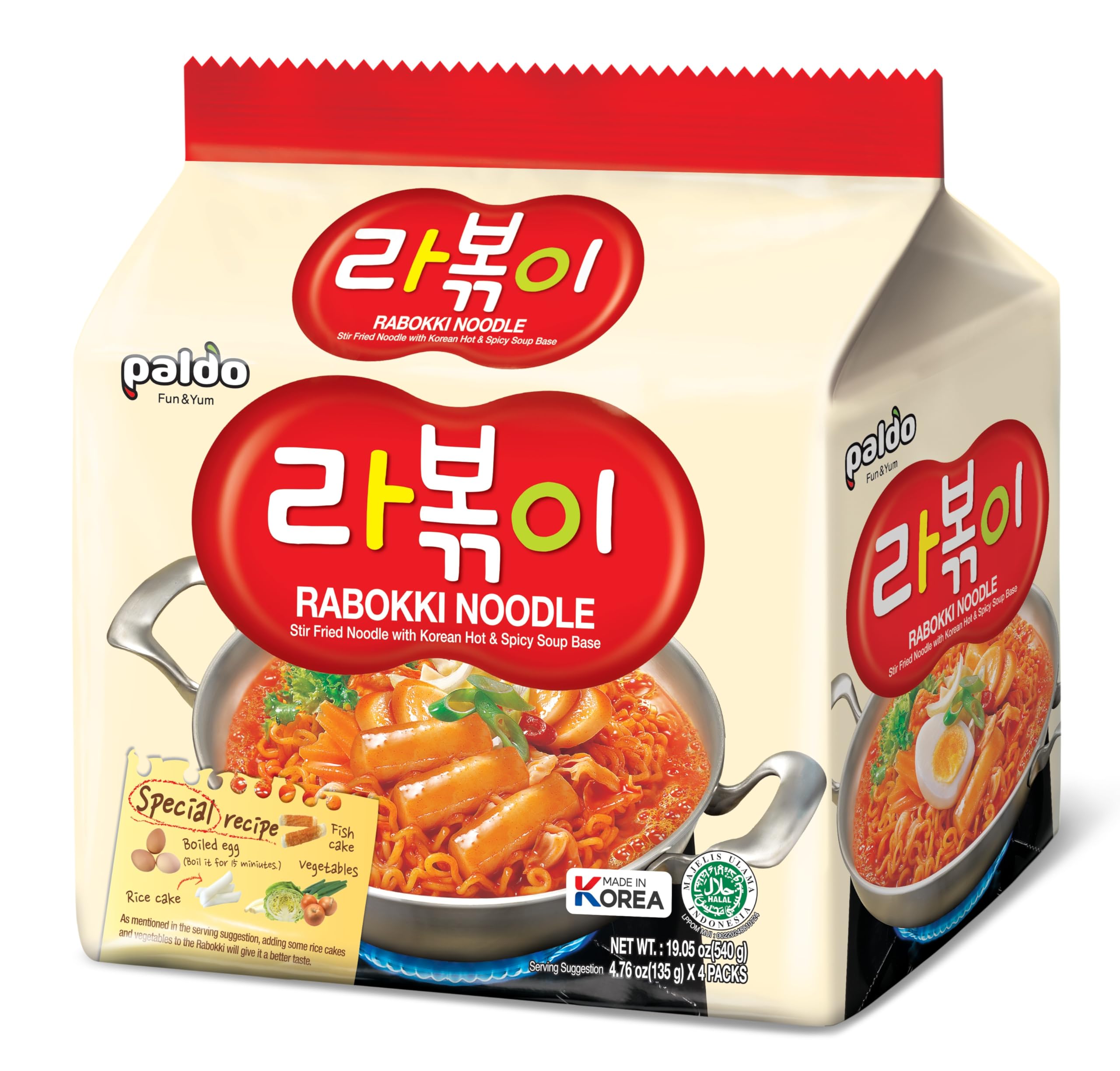 Paldo Korean Ramen Noodles Rabokki Noodle Stir Fried Noodles