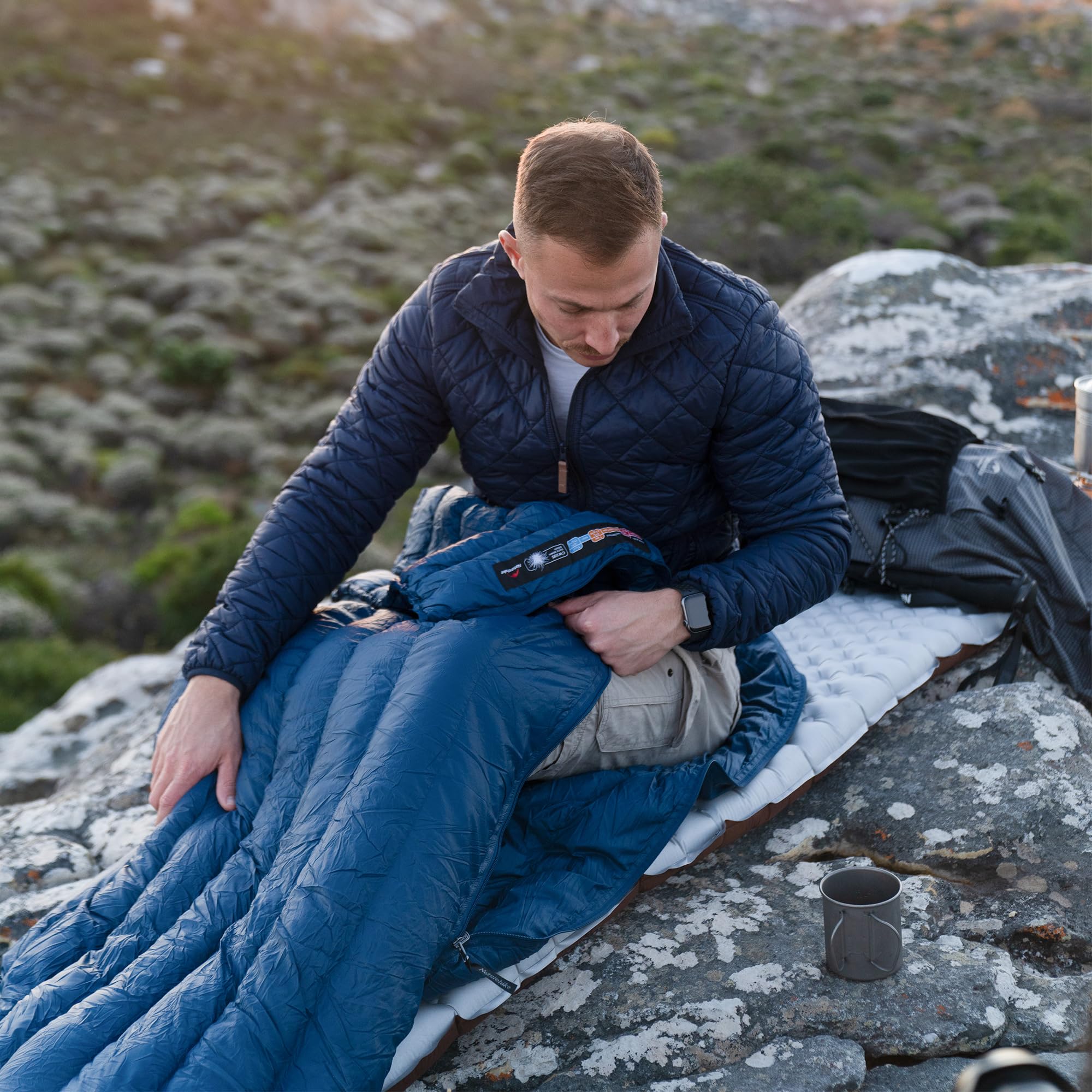 Naturehike Sacco a pelo in piuma Sacco a pelo a busta compatto portatile ultraleggero 650fp Sacco a pelo invernale 3 stagioni di piccole dimensioni adatto per campeggio all'aperto ed escursionismo