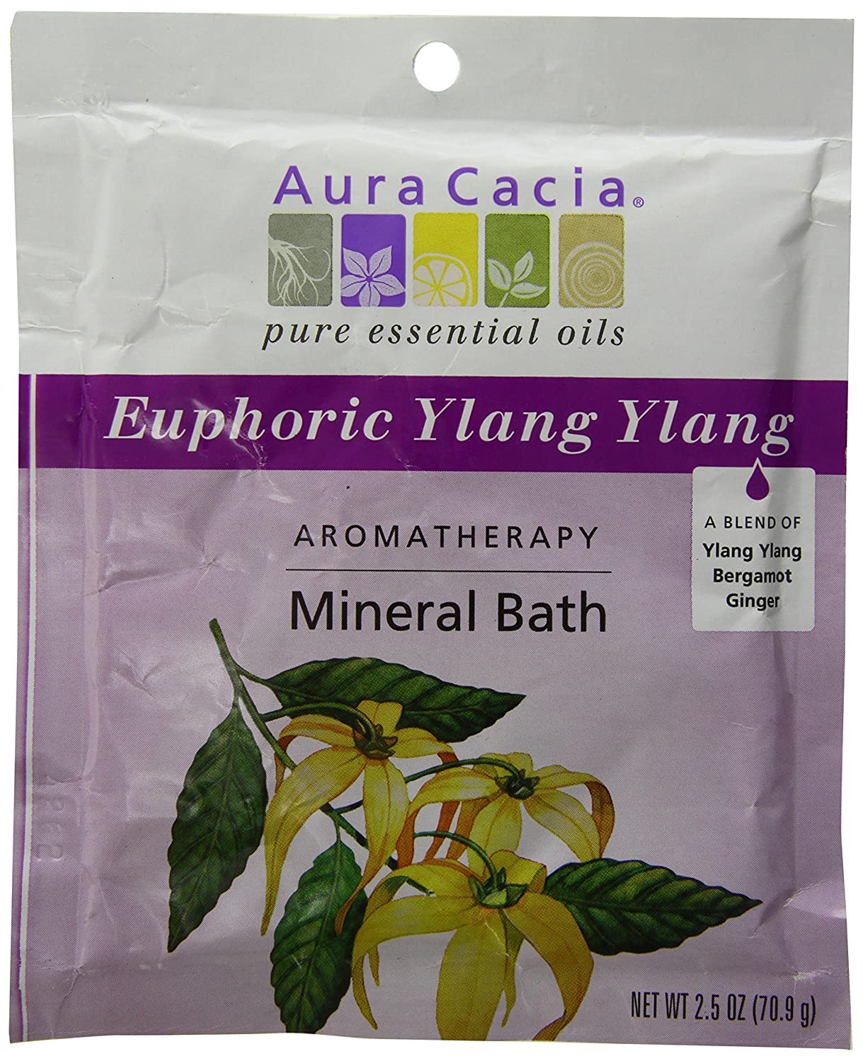 Aura Cacia Aromatherapy Mineral Bath Euphoria 2 5 Ounce