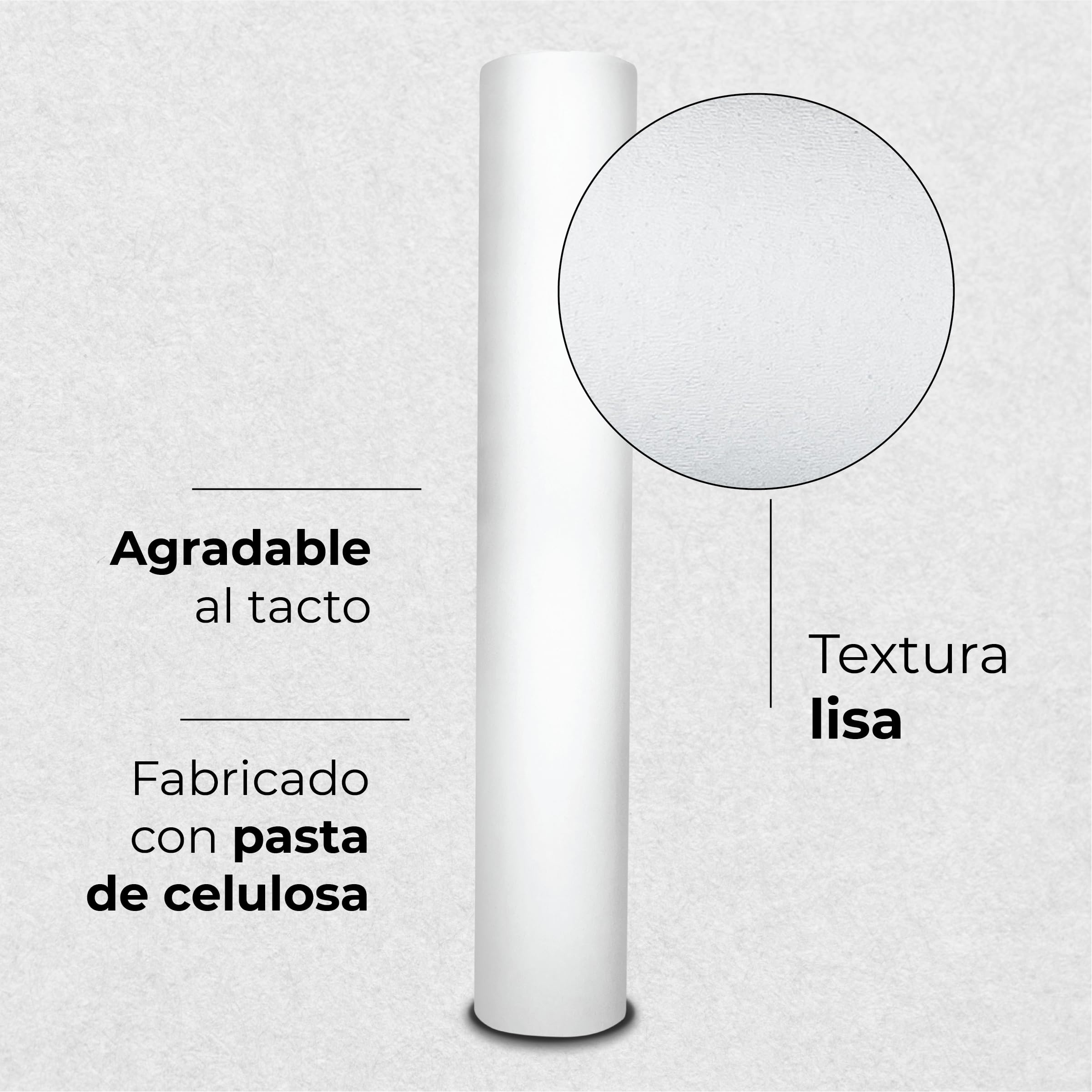 Rollos Papel Camilla 75 cm x 100 m | Papel de Camilla Textura Lisa (5 Rollos)