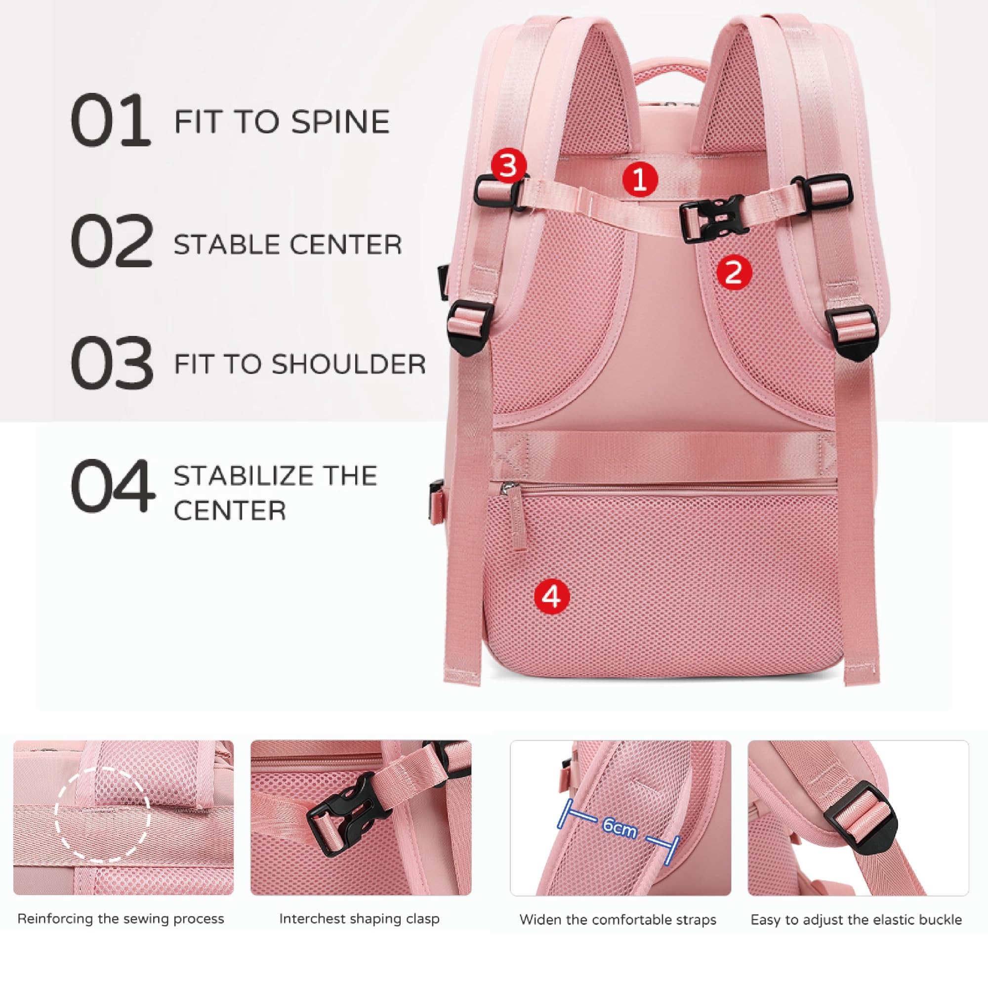 Mochila de Viaje Grande Resistente al Agua con Compartimento para Zapatos, Puerto USB y Antirrobo