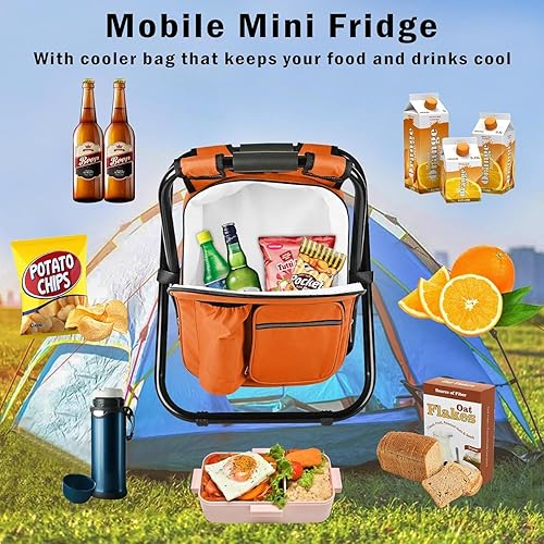 Miniatura 6 de Kikerike - Taburete plegable con mochila, naranja