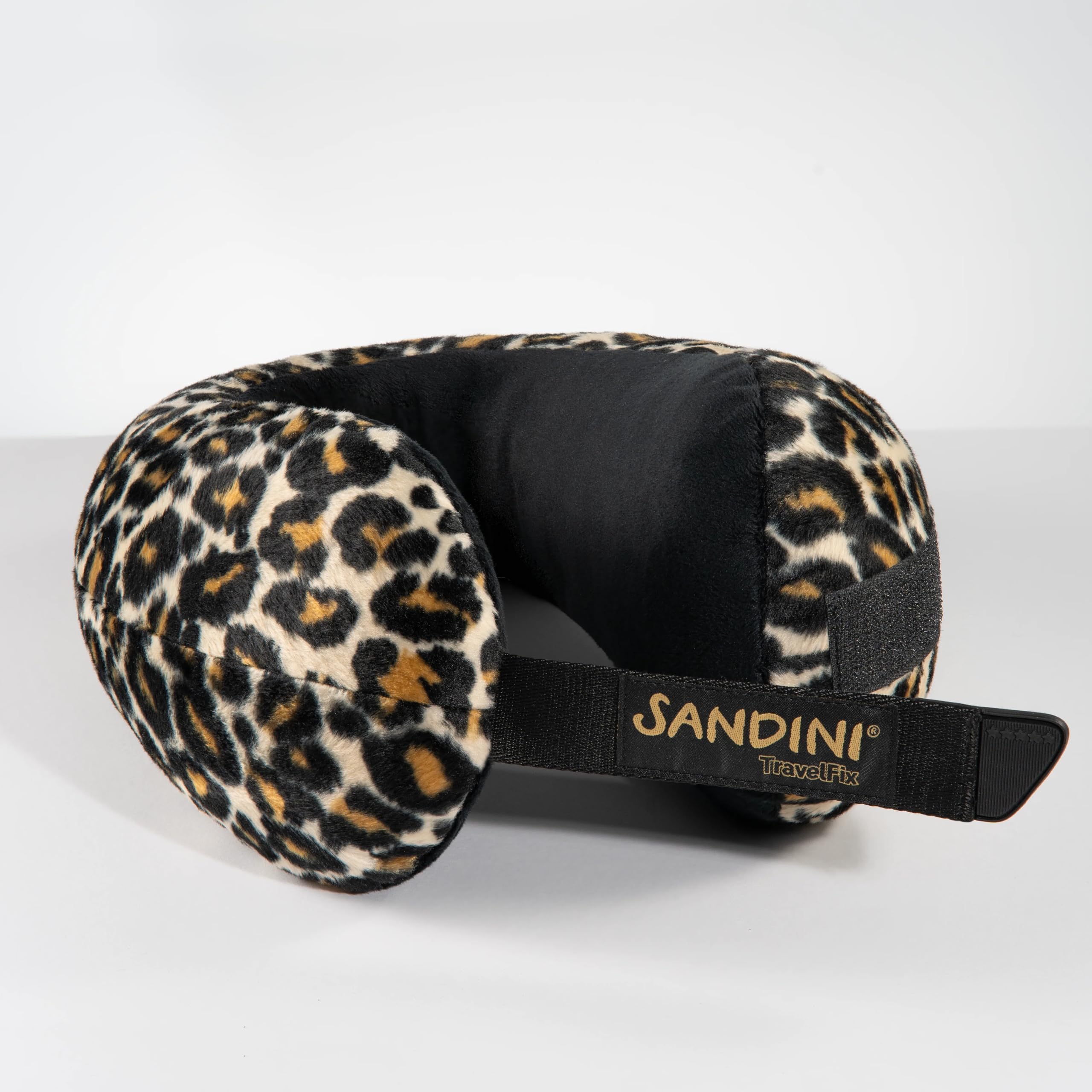 SANDINI Travelfix - Premium Oreiller de Voyage, Oreiller Cervical avec Fonction de Soutien Ergonomique et Sac Gratuit avec Clip de Fixation pour Un Transport hygiénique
