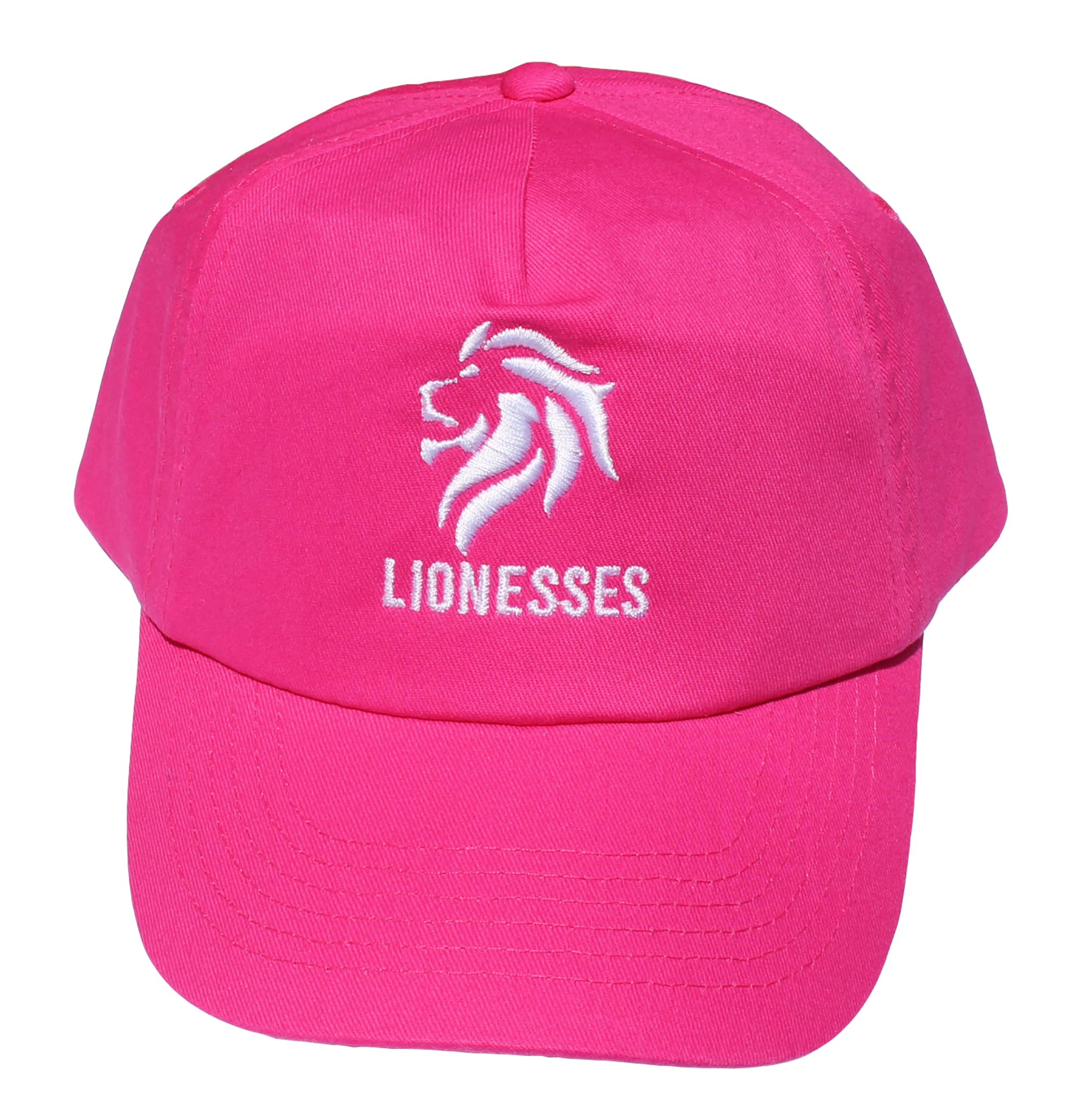 TeddyT's England Lionesses Fuchsia Pink Ladies Embroidered Baseball Cap Hat