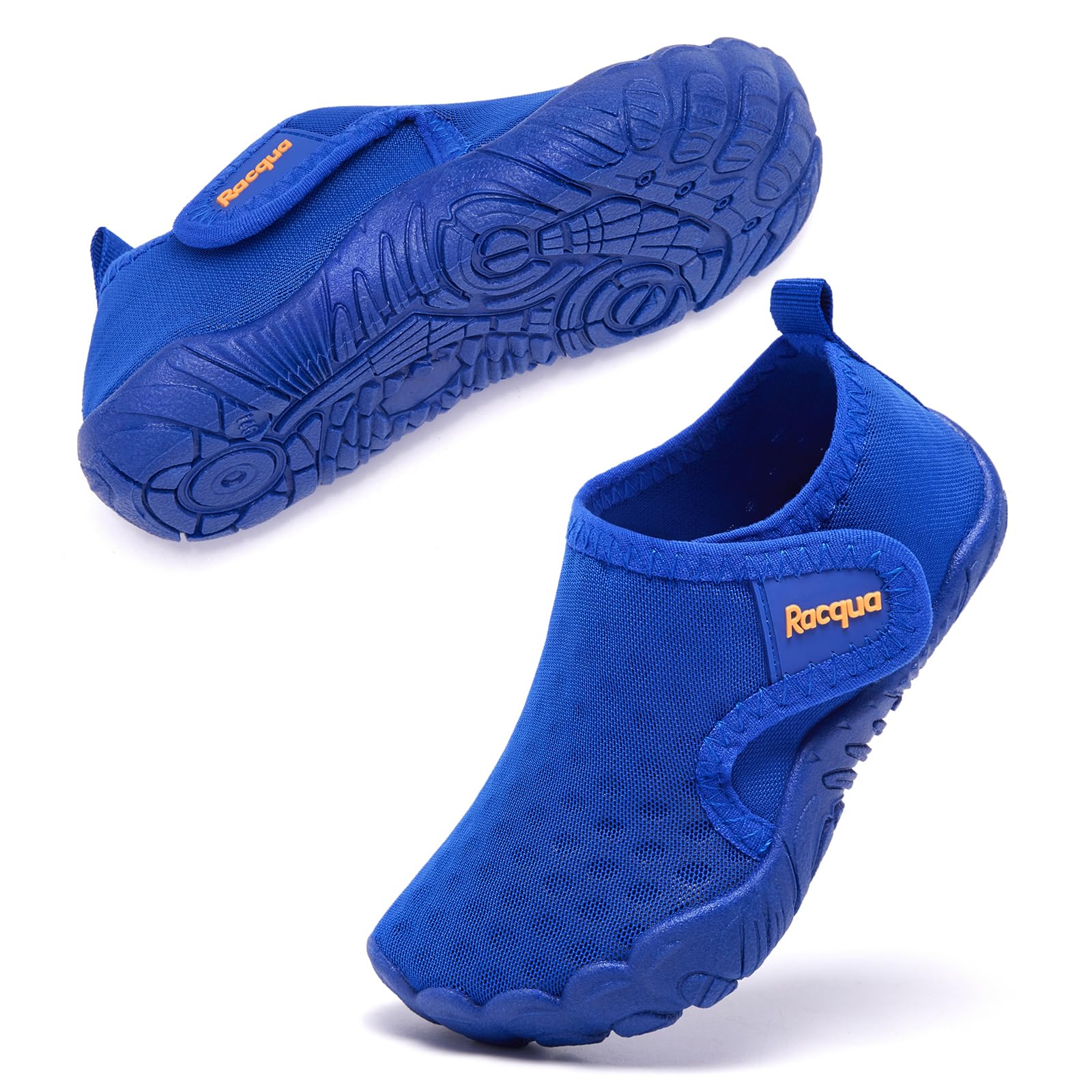 Racqua Scarpe da acqua per bambini, antiscivolo, per bambini, ragazzi e ragazze (neonati/bambini), Wzk1653t Blu marino, 18-24 mesi