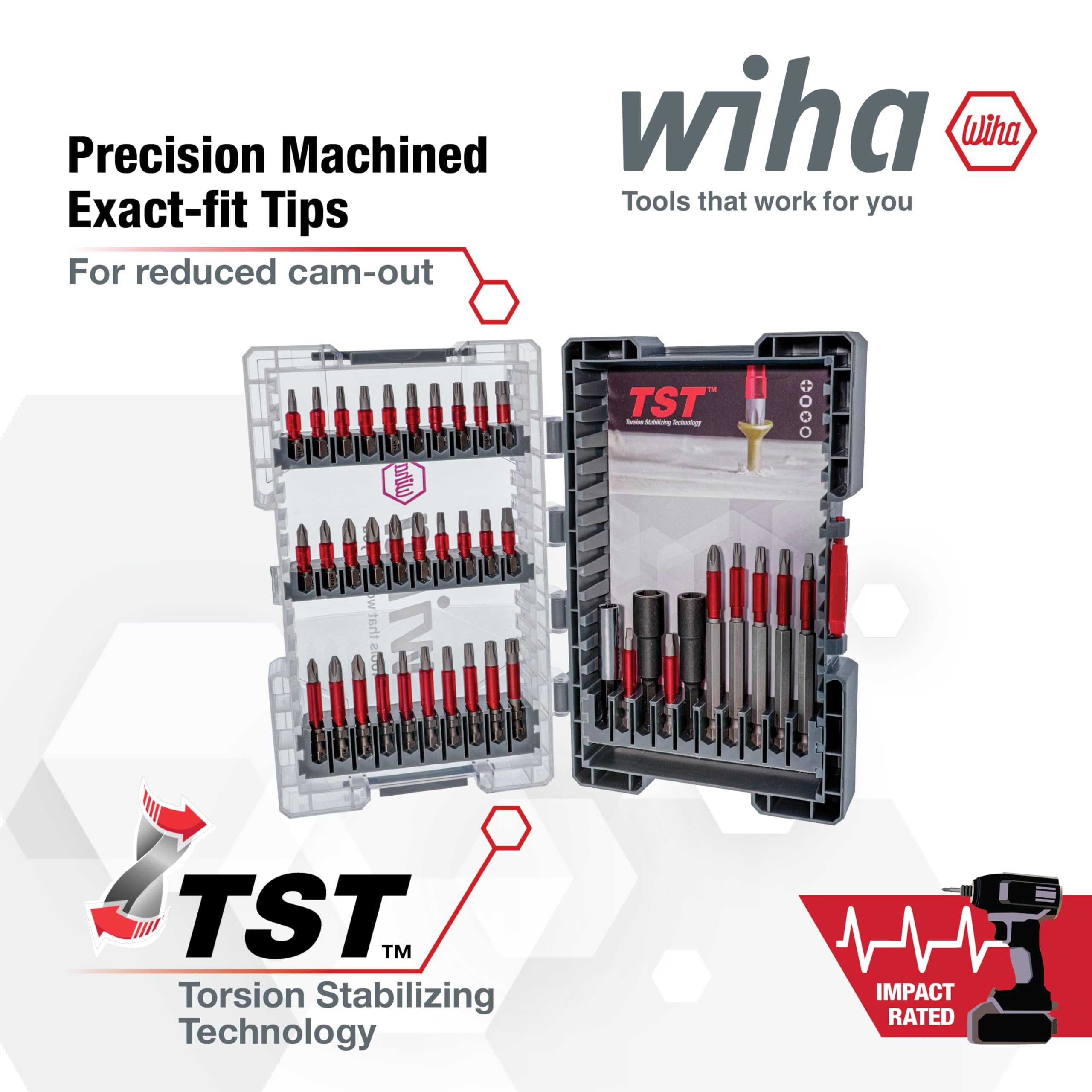 34＋E 410M Wiha 76884 40 Piece MaxxTor Impact Bit Set - Amazon.com