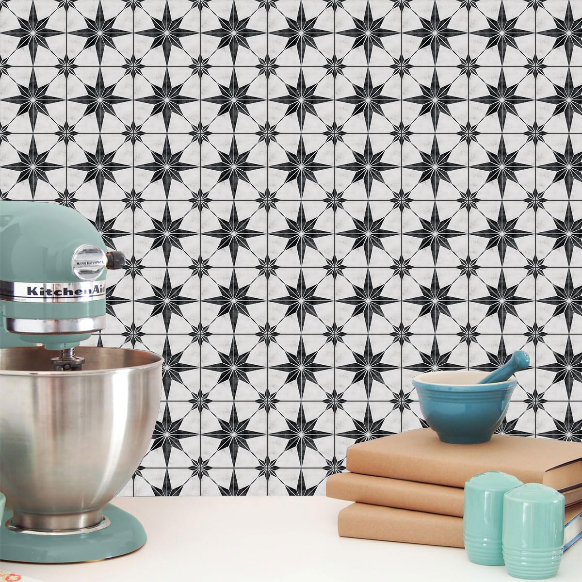 Starry Tile Stickers - Fireplace - Waterproof & Removable - Peel and Stick - Backsplash Tile Stickers (Grey Starry 4"X4") - Image 4