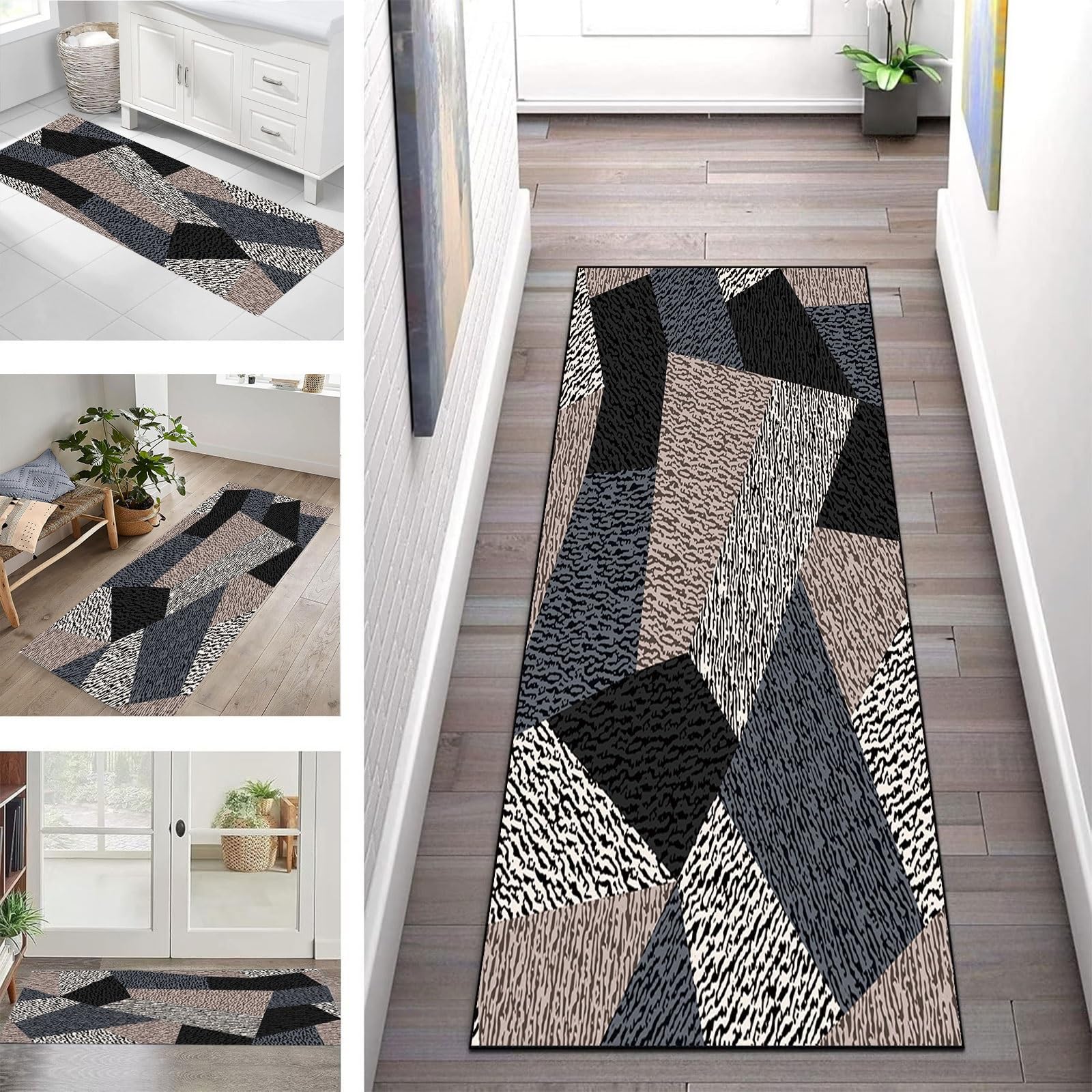 Alfombra de cocina antideslizante de 40 x 430 cm lavable para evitar resbalones en el pasillo
