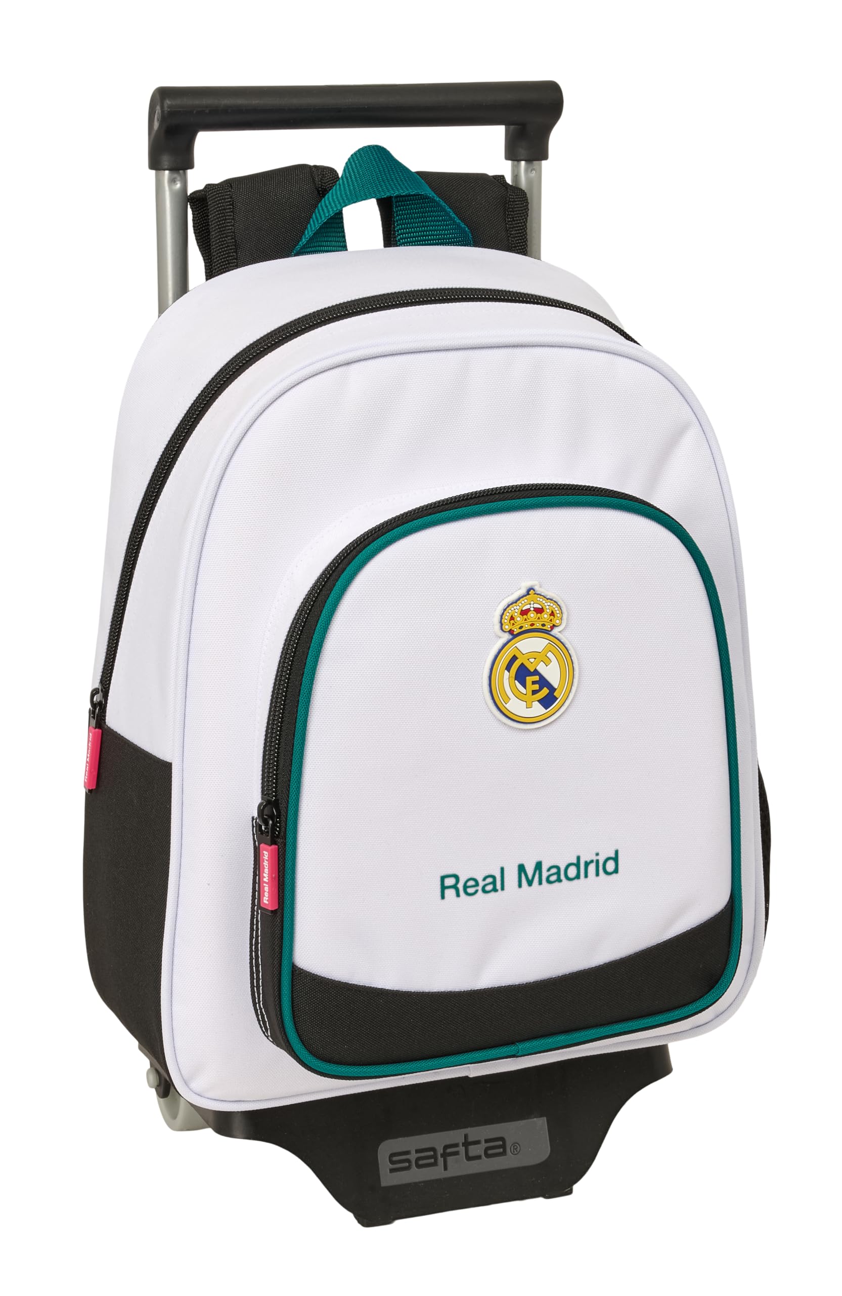 Safta REAL MADRID EQUIPACIÓN 26/27 - Mochila Infantil con Carro 705, Ideal para Niños de Diferentes Edades, Cómoda y Versátil, Calidad y Resistencia, 28x10x34 cm